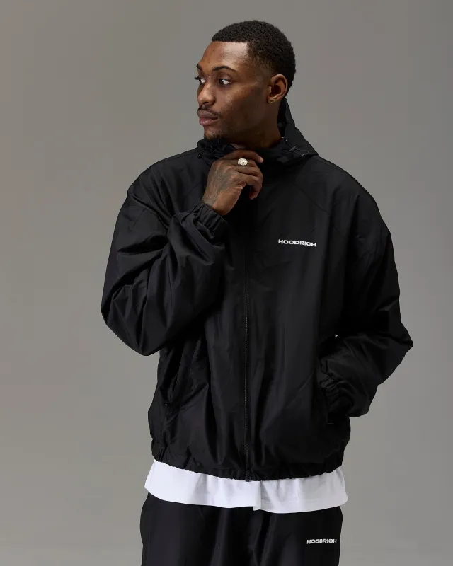 The Winner's Circle Ripstop Woven Jacket - Black/White made by Hoodrich