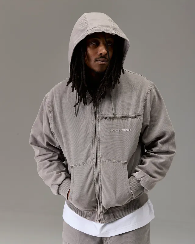 The Winner's Circle Canvas Jacket - Grey sold by Hoodrich