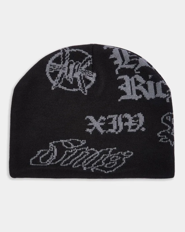 Chroma Skull Beanie - Black/Grey sold by Hoodrich