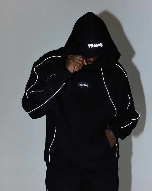 Cypher Oversized Hoodie - Black/Reflective sold by Hoodrich