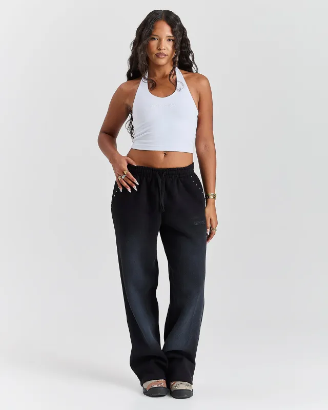 Aspen Wide Leg Joggers - Black sold by Hoodrich