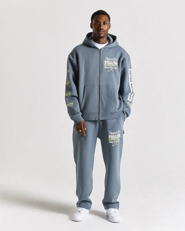 Stamp Tour Oversized Jogger - Grey/White/Lime sold by Hoodrich