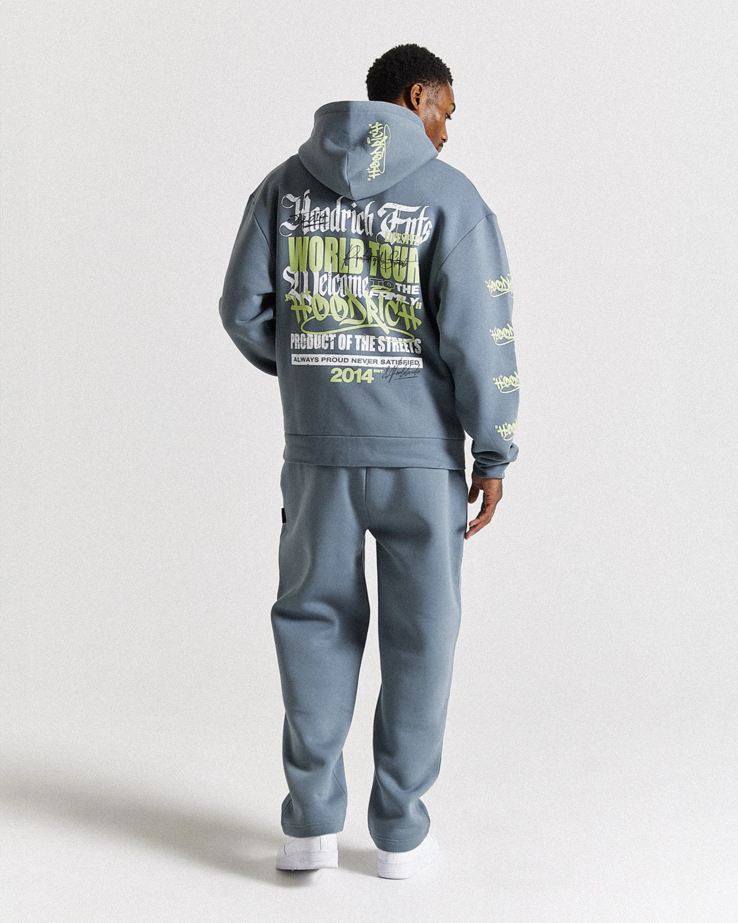 Stamp Tour Oversized Jogger - Grey/White/Lime sold by Hoodrich product image thumbnail 5