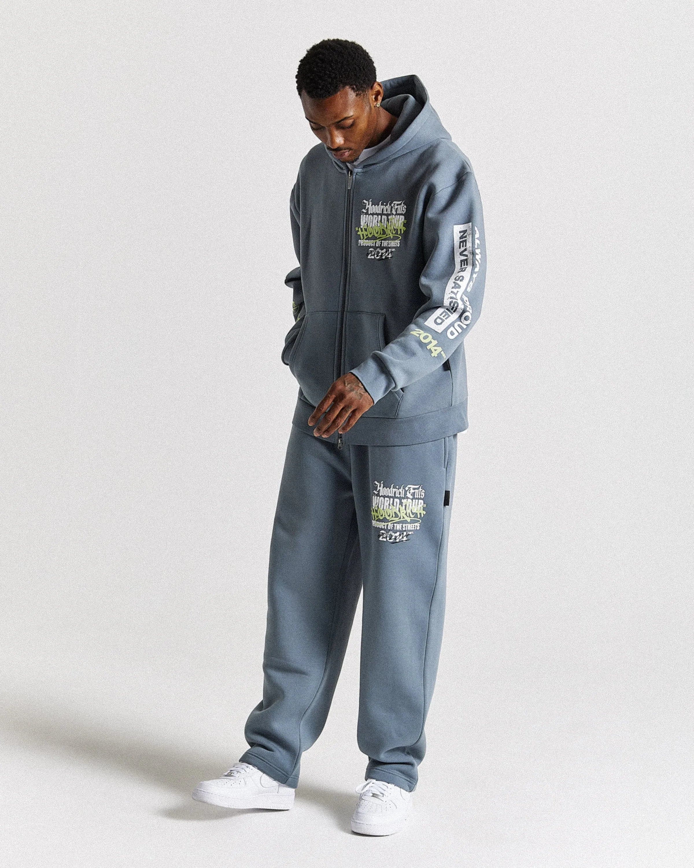 Stamp Tour Oversized Jogger - Grey/White/Lime sold by Hoodrich product image thumbnail 4