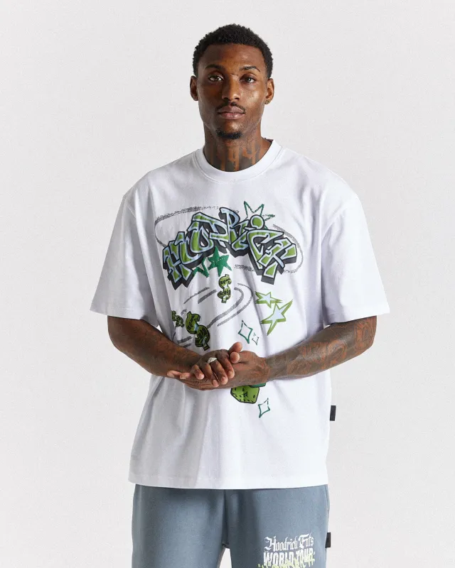 Ice Gold Oversized T-Shirt - White/Green sold by Hoodrich