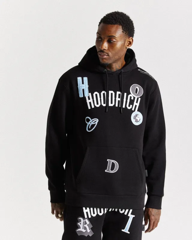 Pacific Hoodie - Black/White/Grey/Blue sold by Hoodrich