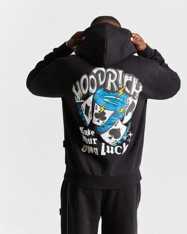 Your Luck Oversized Hoodie - Black/Grey/Blue sold by Hoodrich