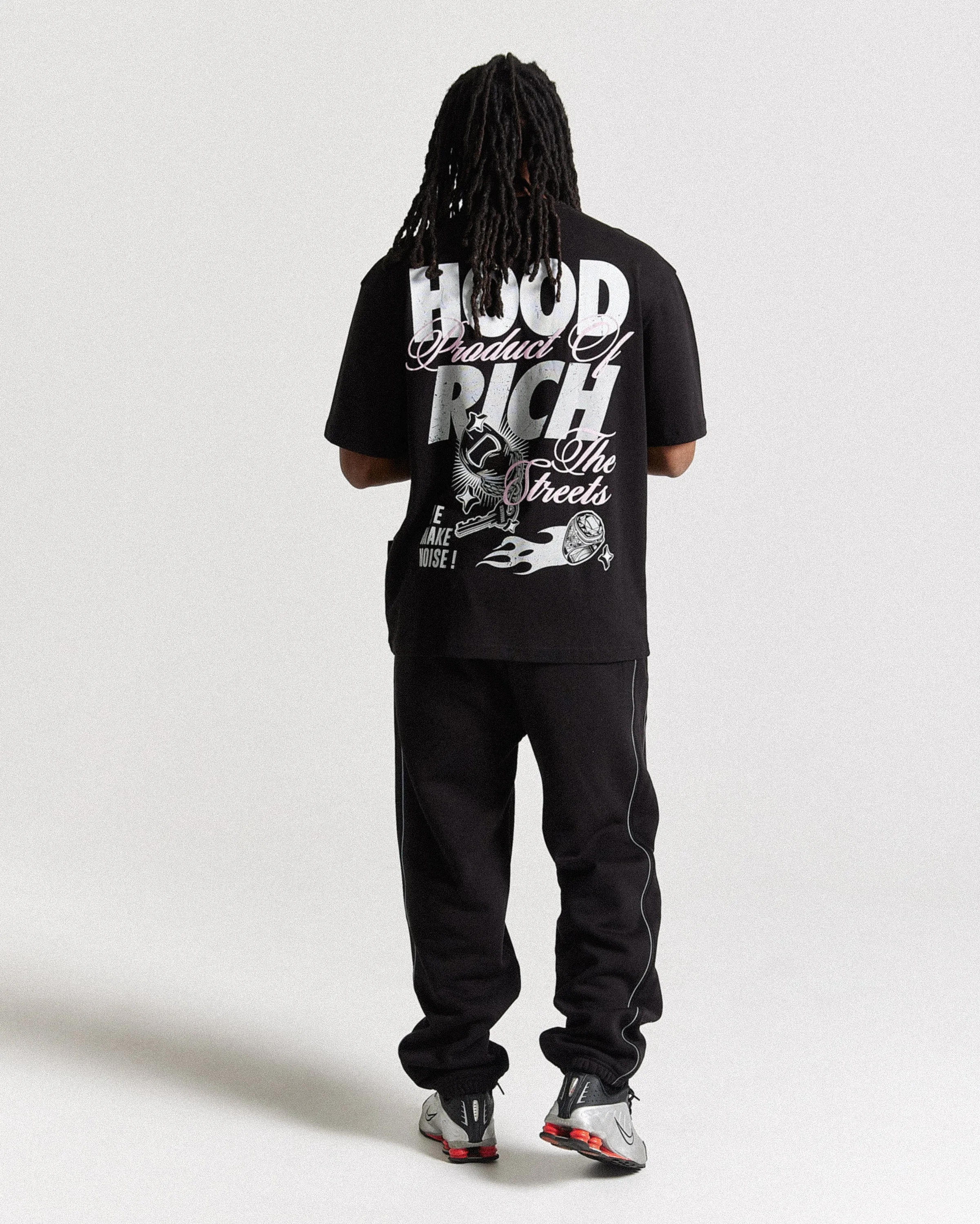 Flash Oversized T-Shirt - Black/White/Pink sold by Hoodrich product image thumbnail 4