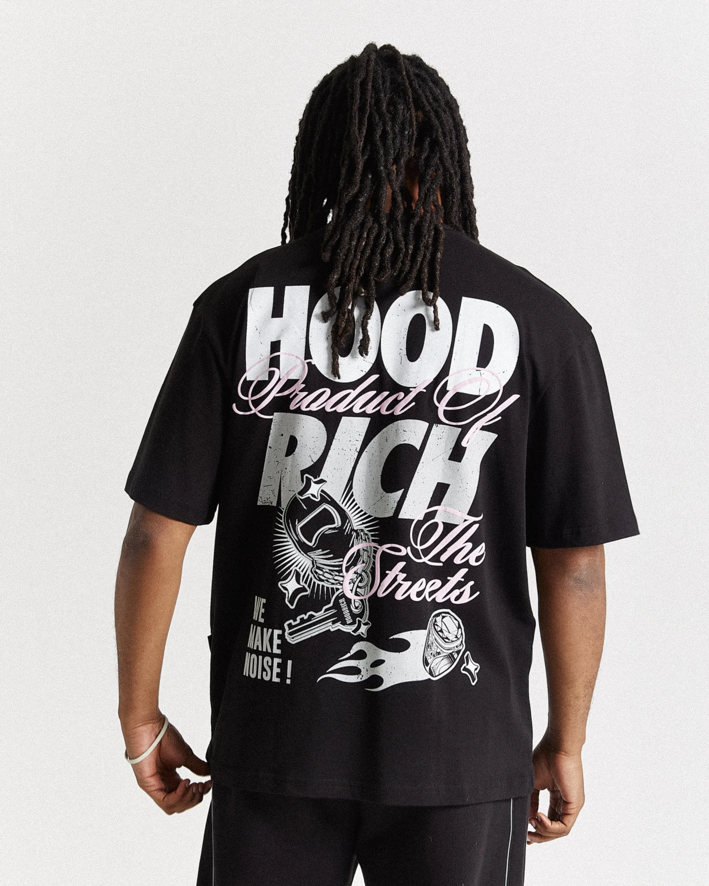 Flash Oversized T-Shirt - Black/White/Pink sold by Hoodrich product image thumbnail 2