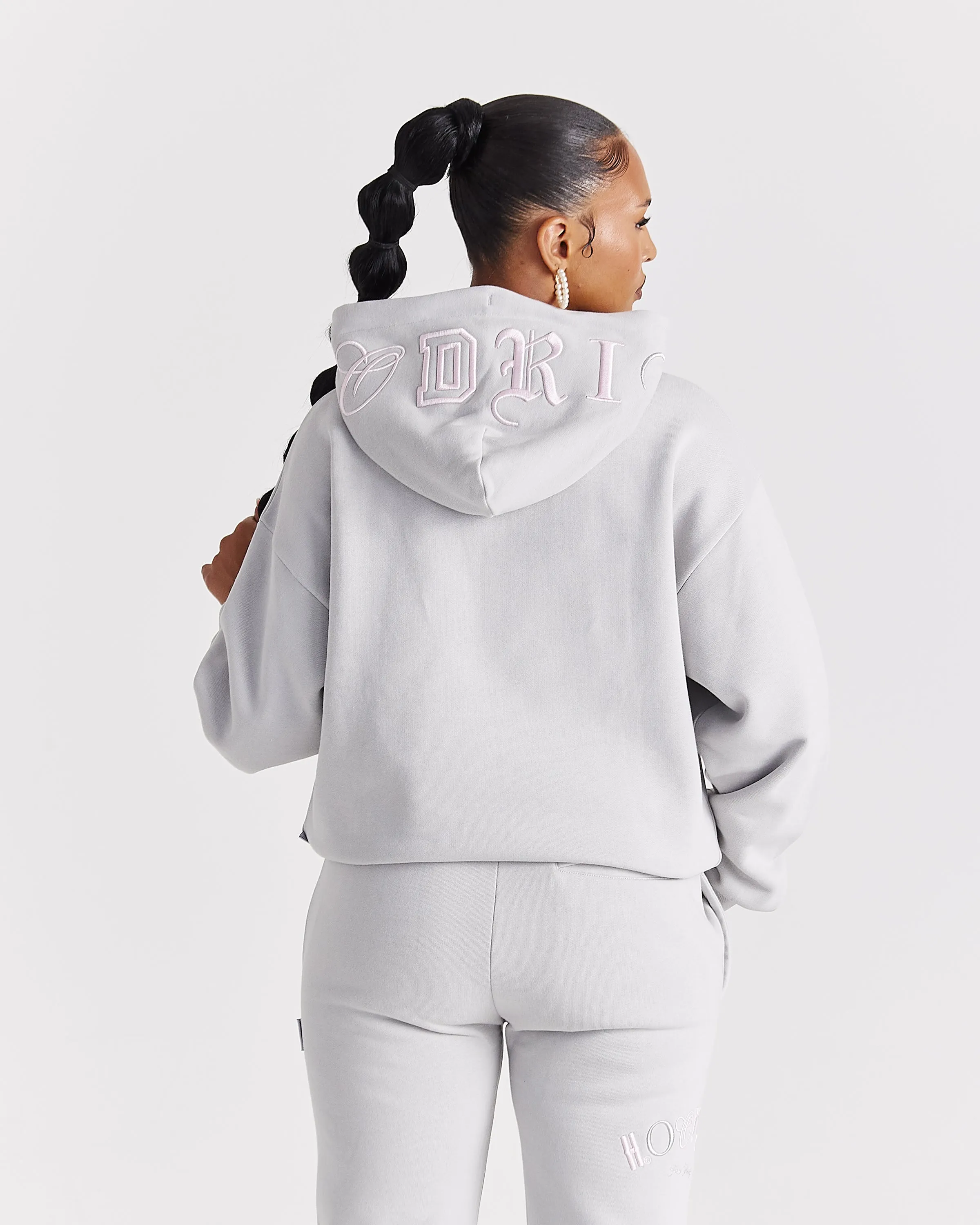 Calor Oversized Hoodie - Light Grey/Pink sold by Hoodrich product image thumbnail 3