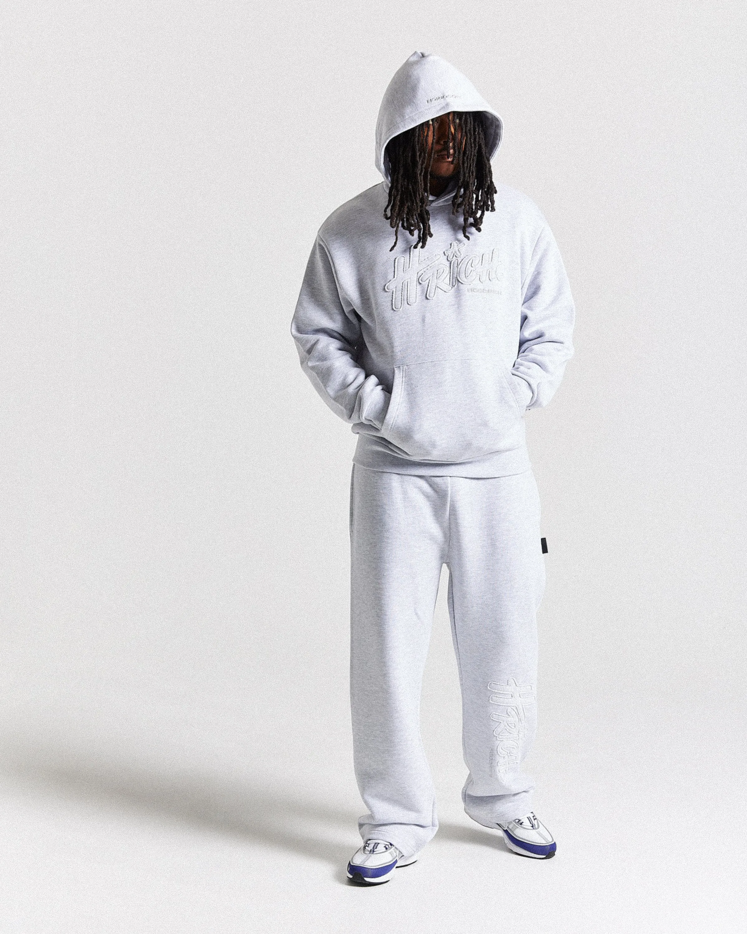 Asthrich Oversized Joggers - Light Grey sold by Hoodrich