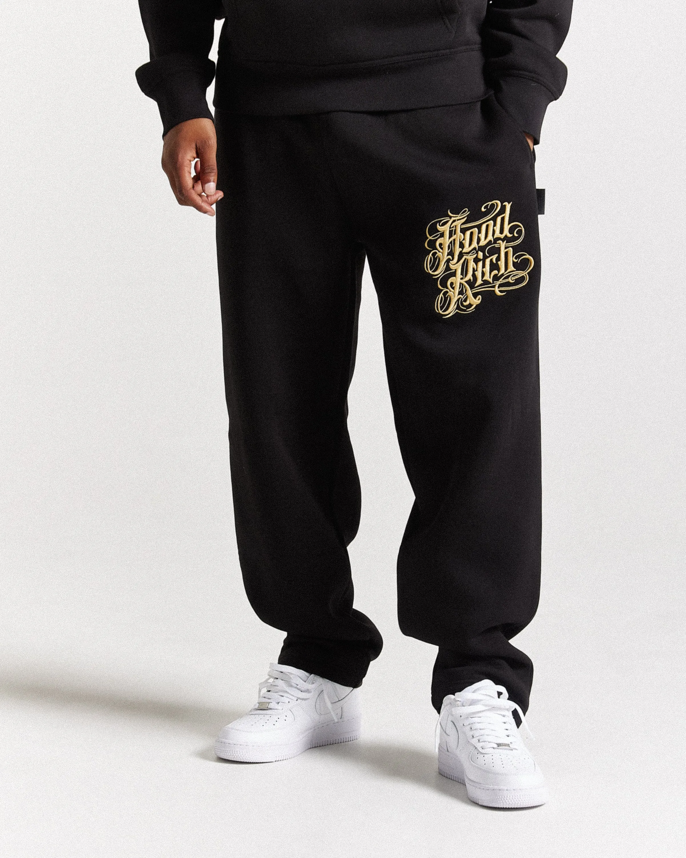 Script Oversized Jogger - Black/Gold sold by Hoodrich product image thumbnail 3