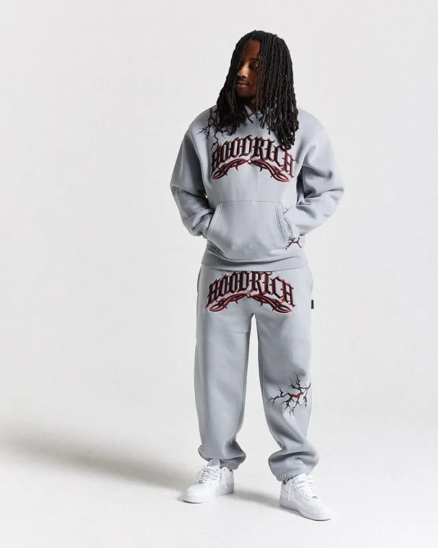 Dark Oversized Jogger - Grey/Black/Red sold by Hoodrich