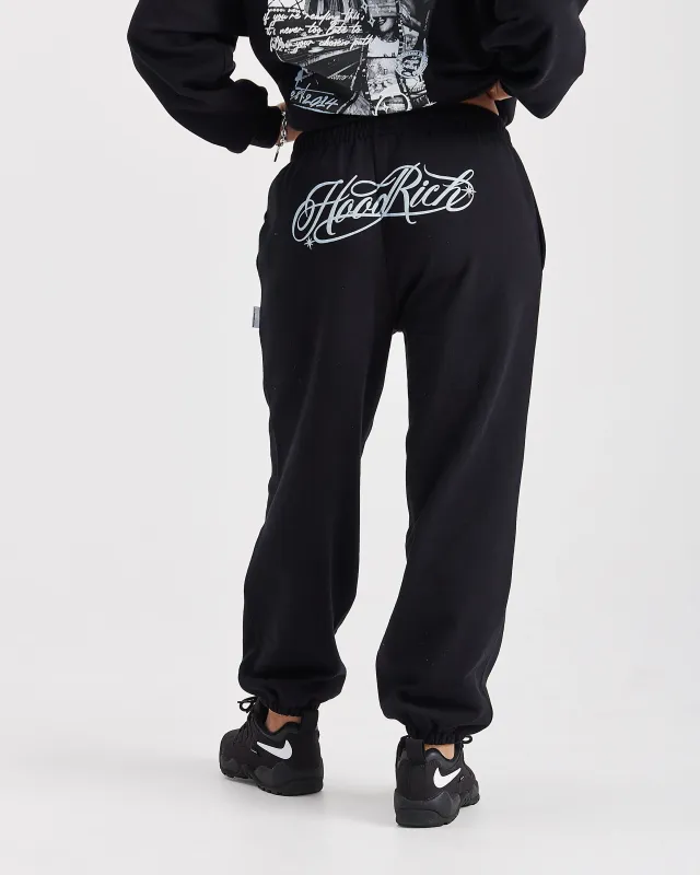 Vision Oversized Jogger - Black sold by Hoodrich