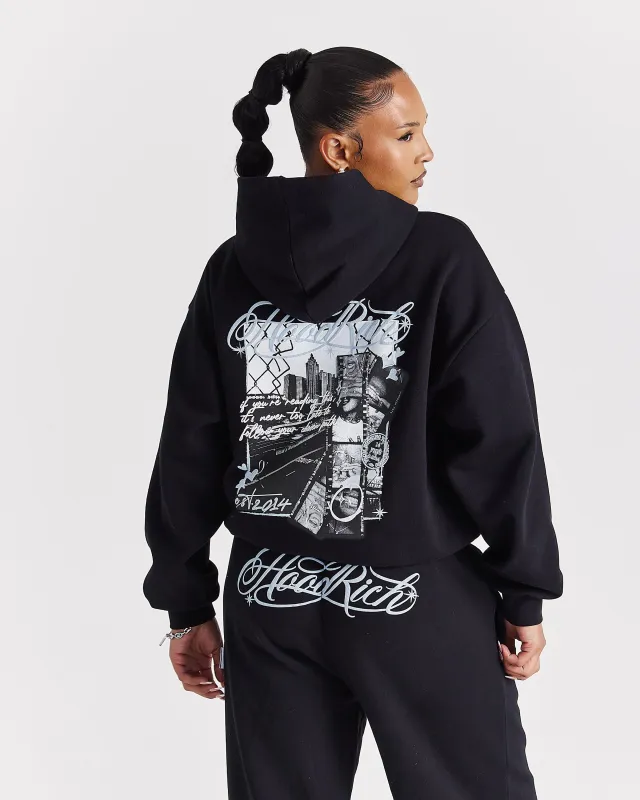 Vision Mid Length Hoodie - Black sold by Hoodrich