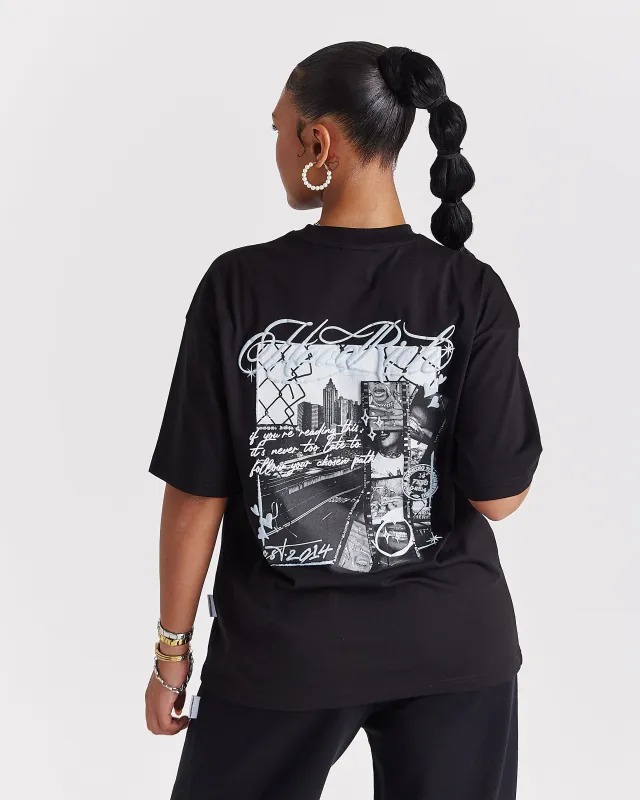 Vision Oversized T-Shirt - Black sold by Hoodrich