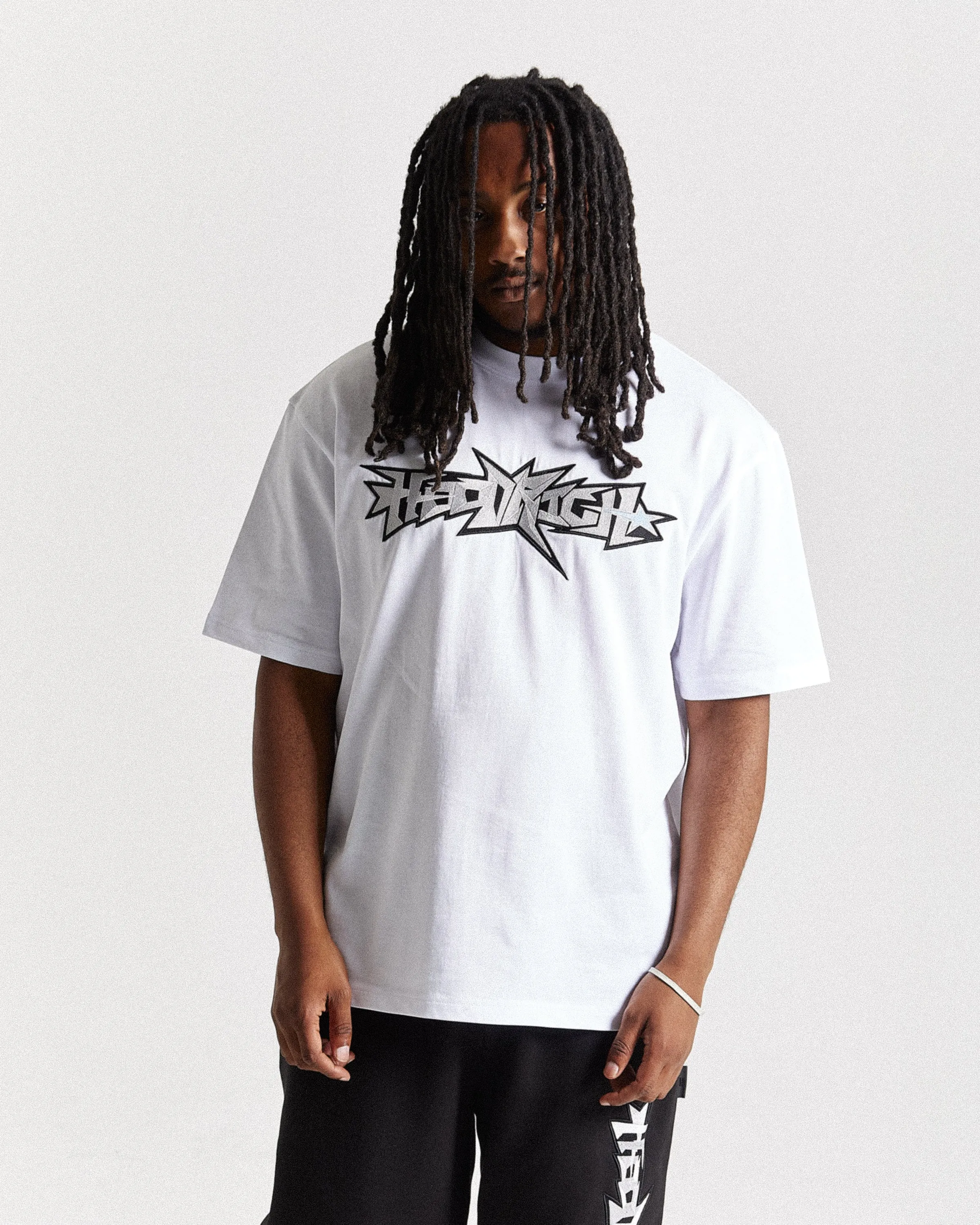 Triluxe Oversized T-Shirt - White/Black sold by Hoodrich