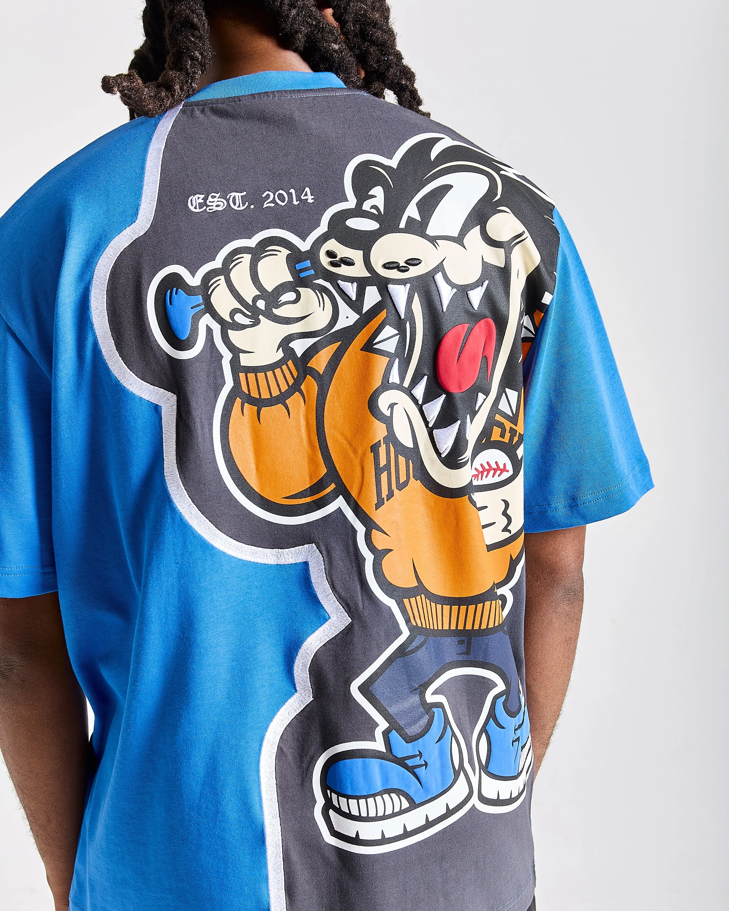 Menace Oversized T-Shirt - Blue/Black/Orange sold by Hoodrich product image thumbnail 5