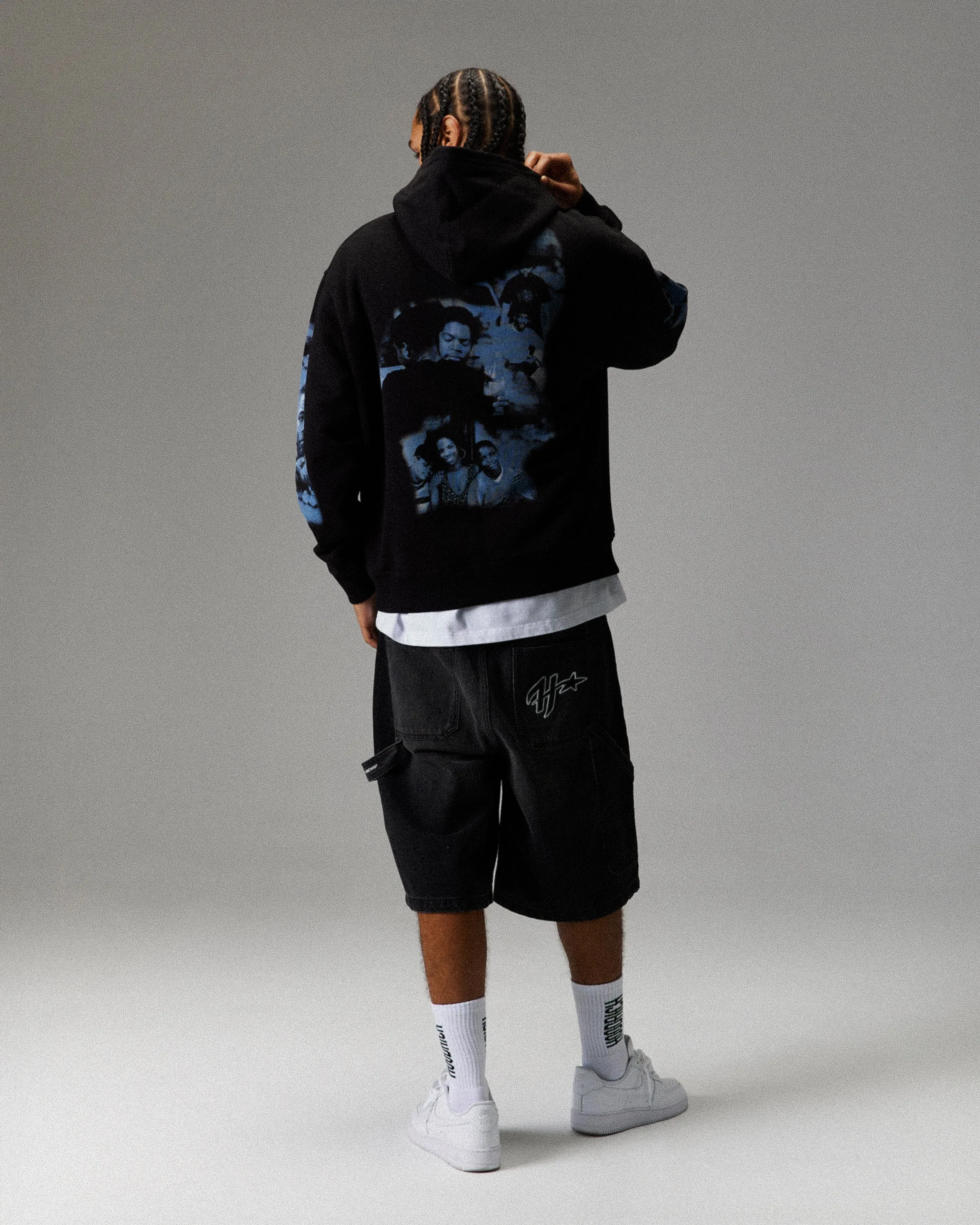 Hustle Boyz N The Hood Hoodie - Black/Blue sold by Hoodrich product image thumbnail 5