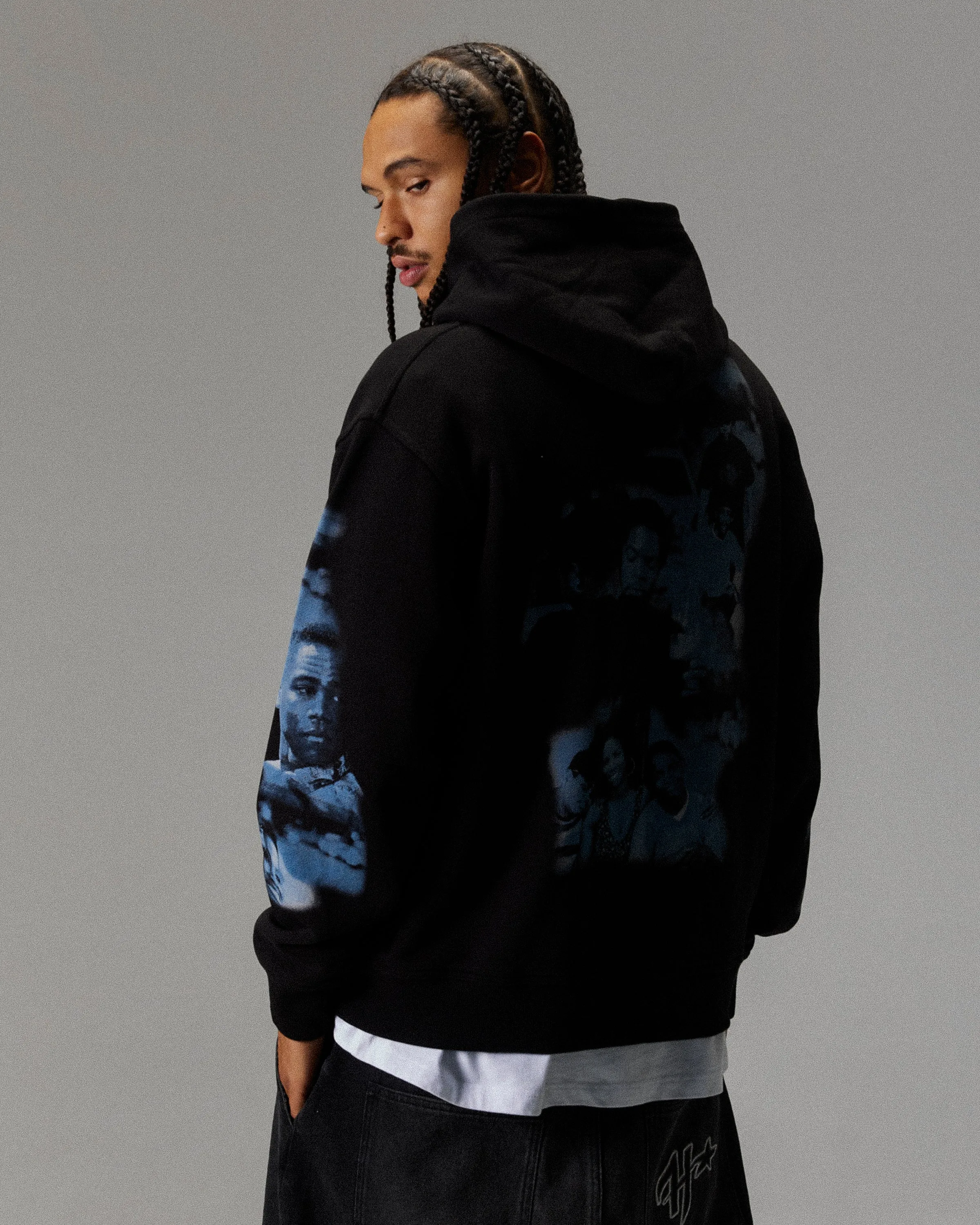 Hustle Boyz N The Hood Hoodie - Black/Blue sold by Hoodrich product image thumbnail 4