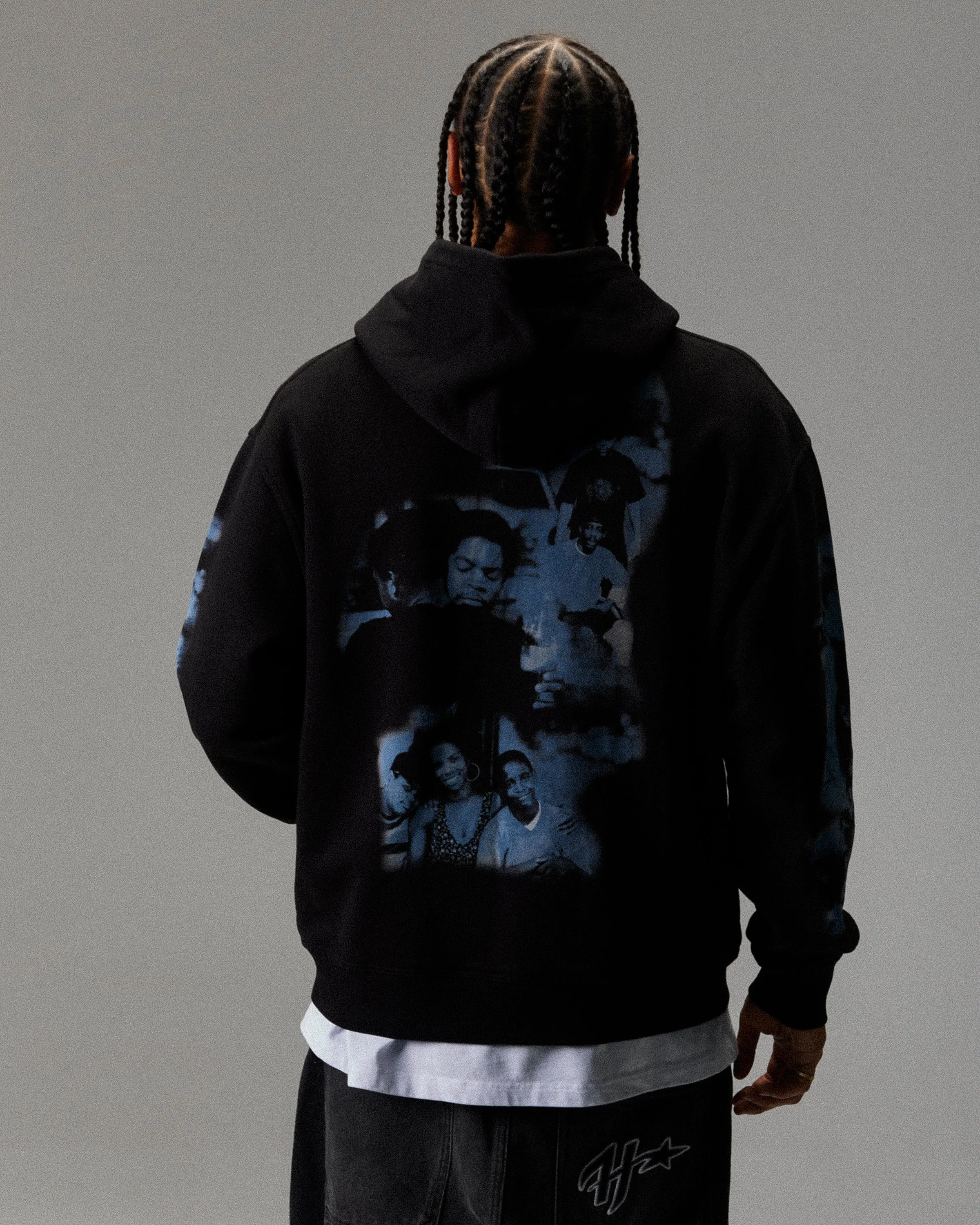 Hustle Boyz N The Hood Hoodie - Black/Blue sold by Hoodrich product image thumbnail 2