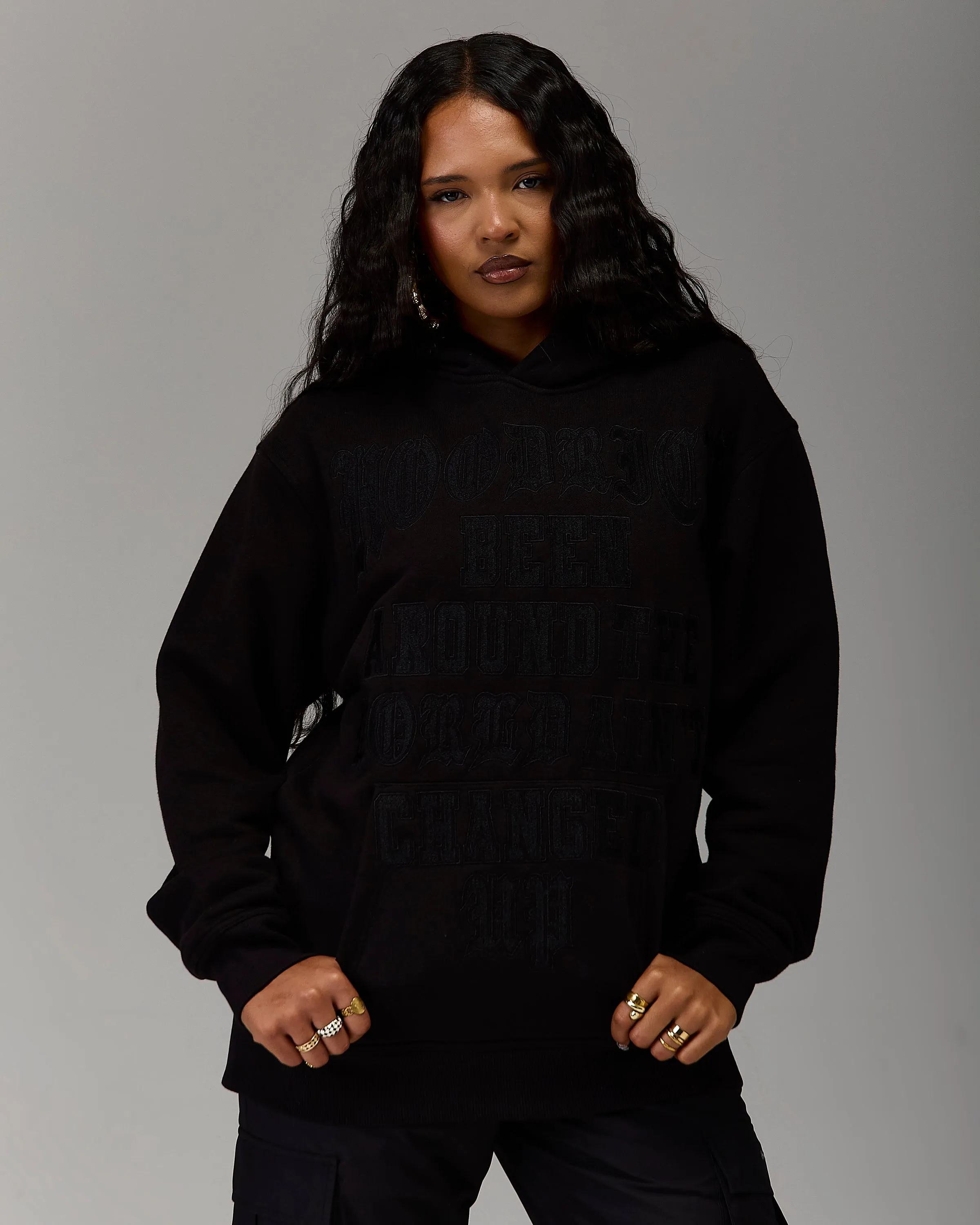 The Winner's Circle Embroidered Hoodie - Black sold by Hoodrich product image thumbnail 2