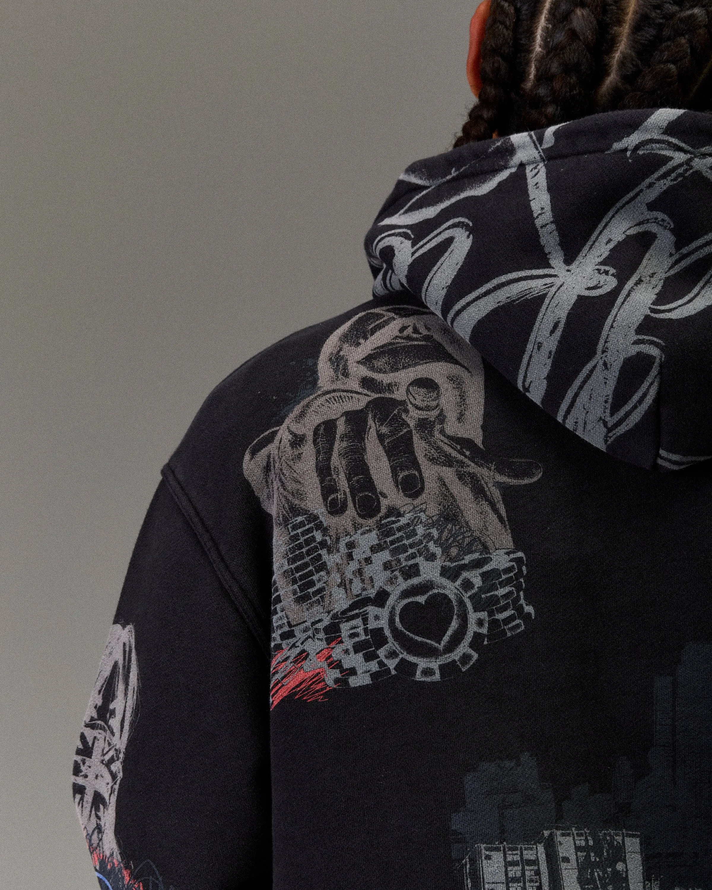 The Winner's Circle Oversized Hoodie - Black Wash sold by Hoodrich product image thumbnail 4