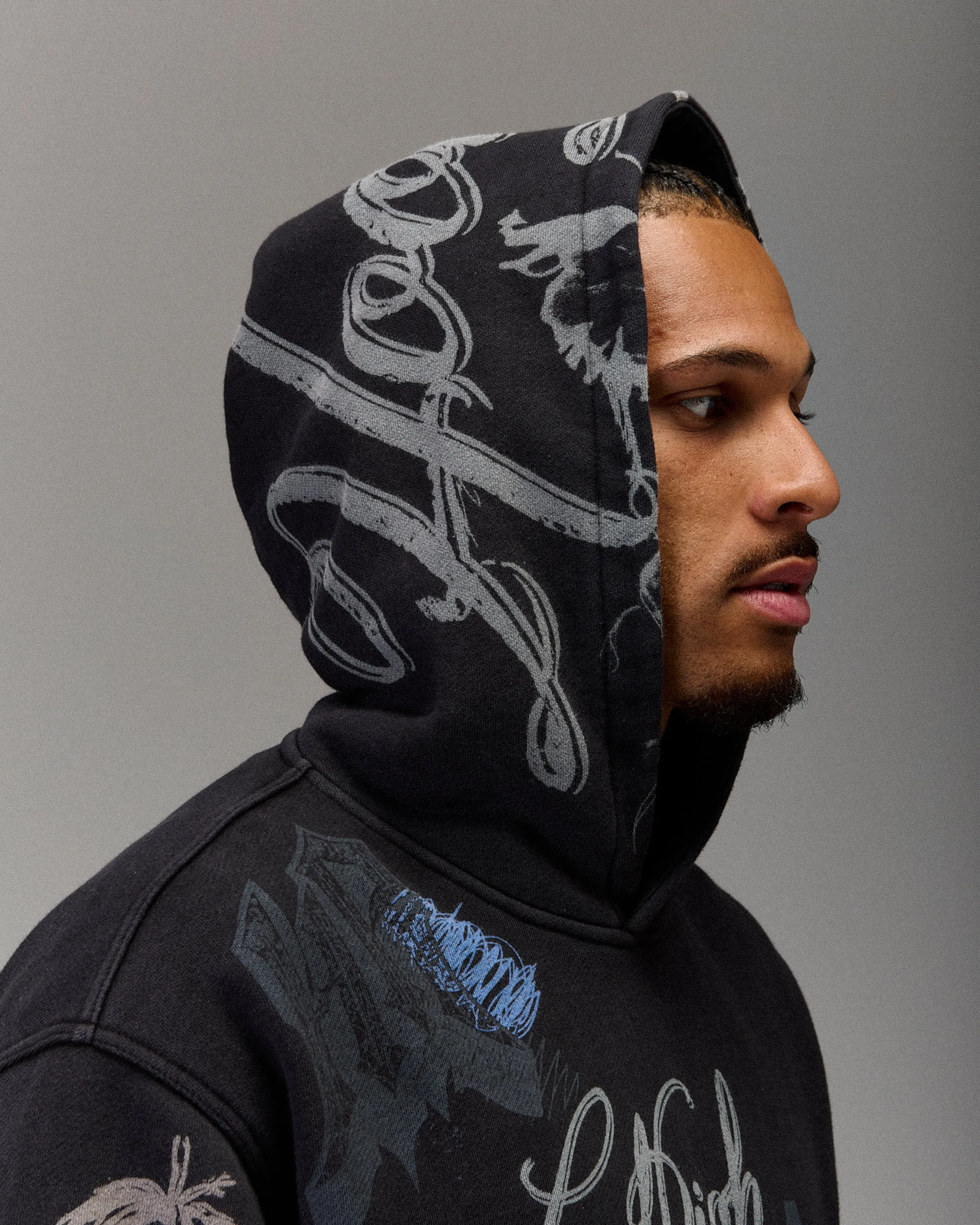 The Winner's Circle Oversized Hoodie - Black Wash sold by Hoodrich product image thumbnail 2