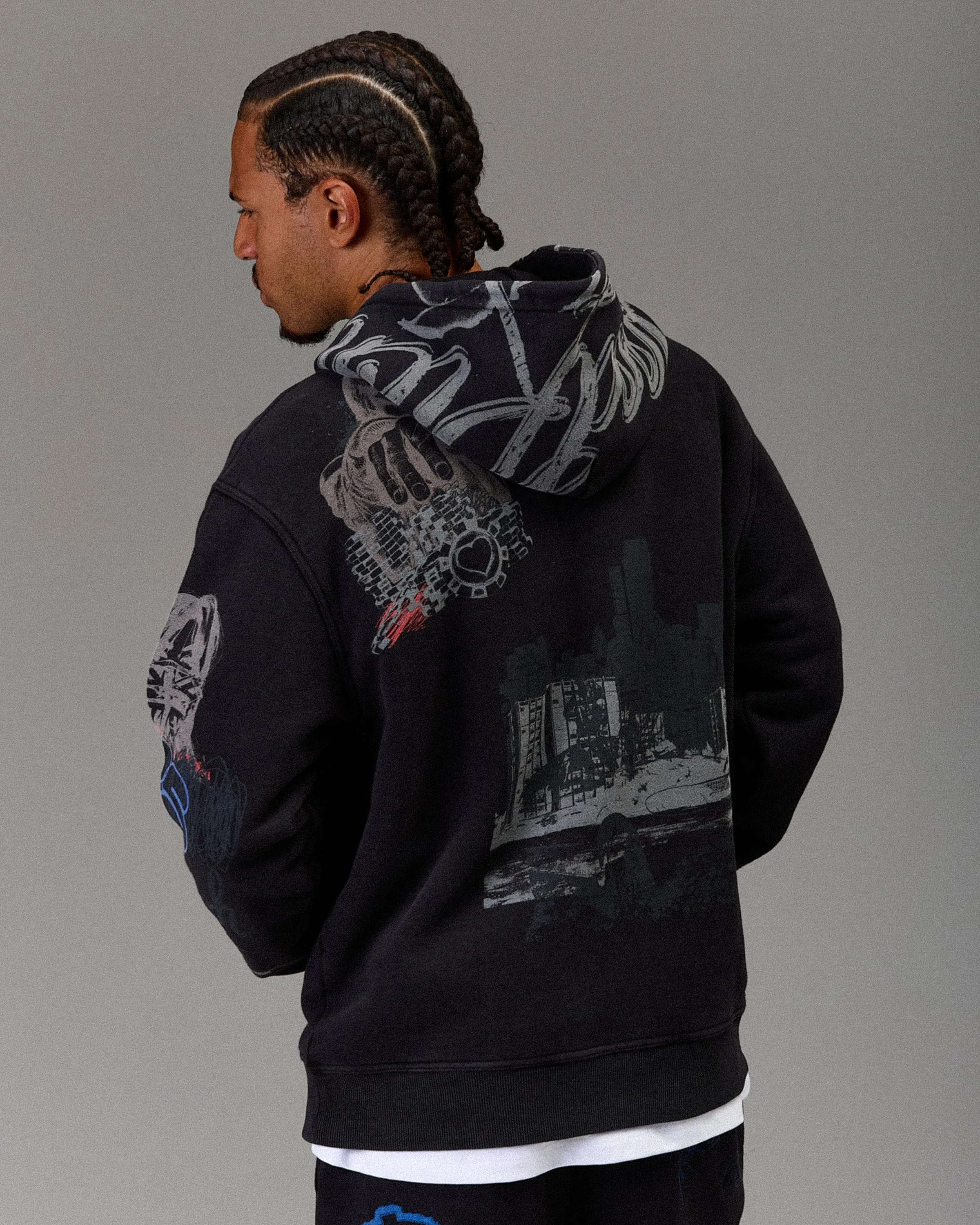 The Winner's Circle Oversized Hoodie - Black Wash sold by Hoodrich product image thumbnail 3