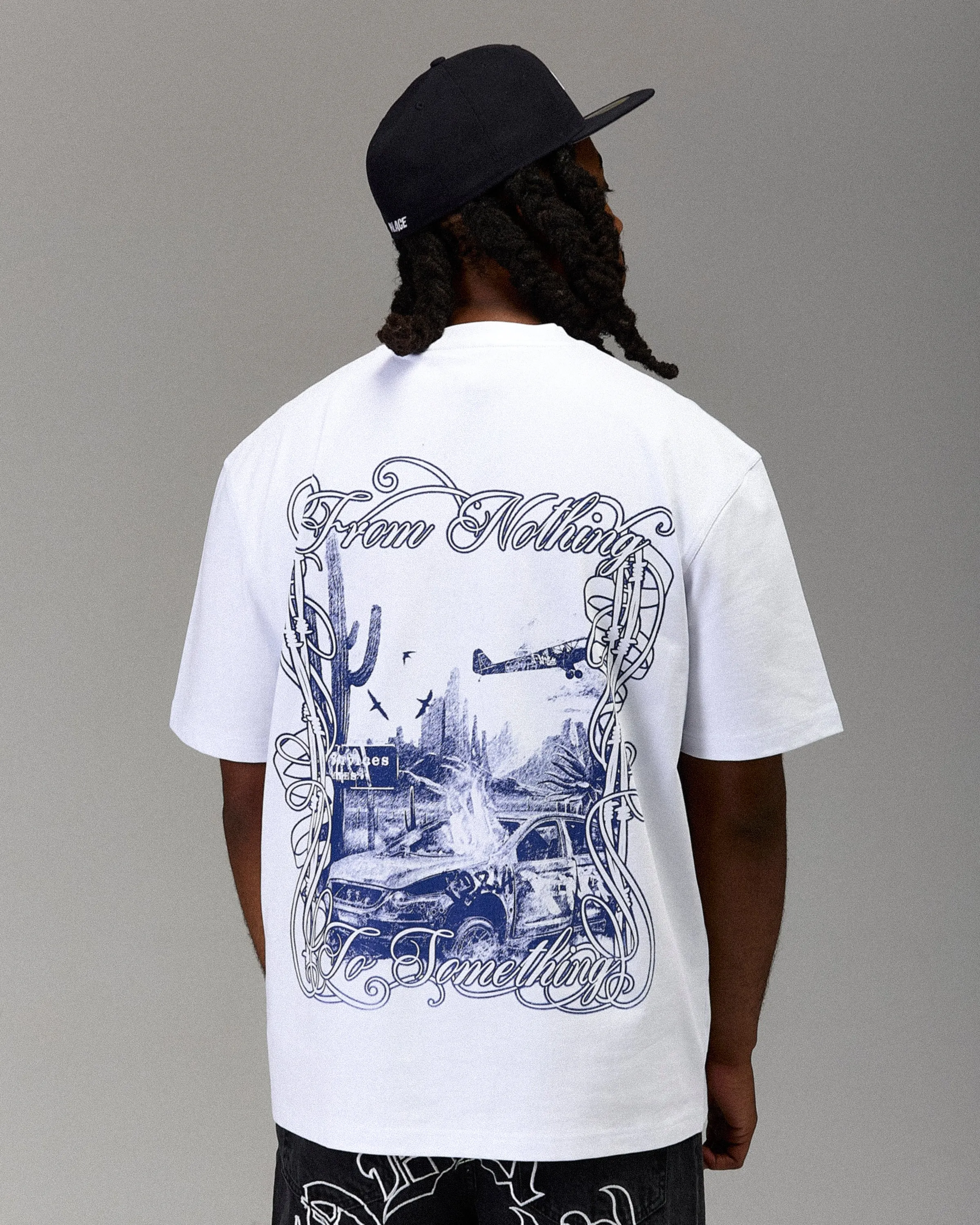 The Winner's Circle Oversized T-Shirt - White/Blue sold by Hoodrich