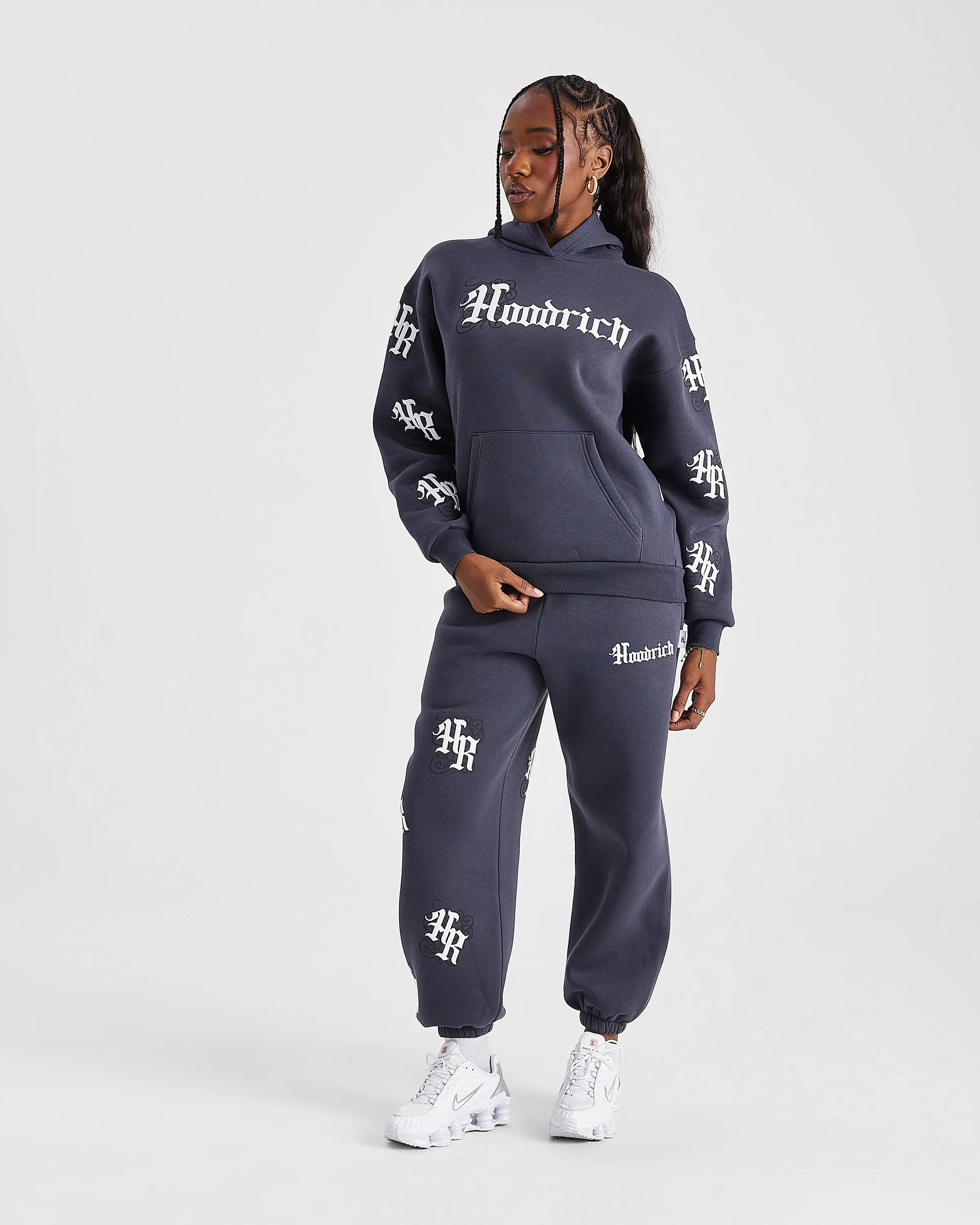 Onyx Oversized Joggers - Grey/White sold by Hoodrich