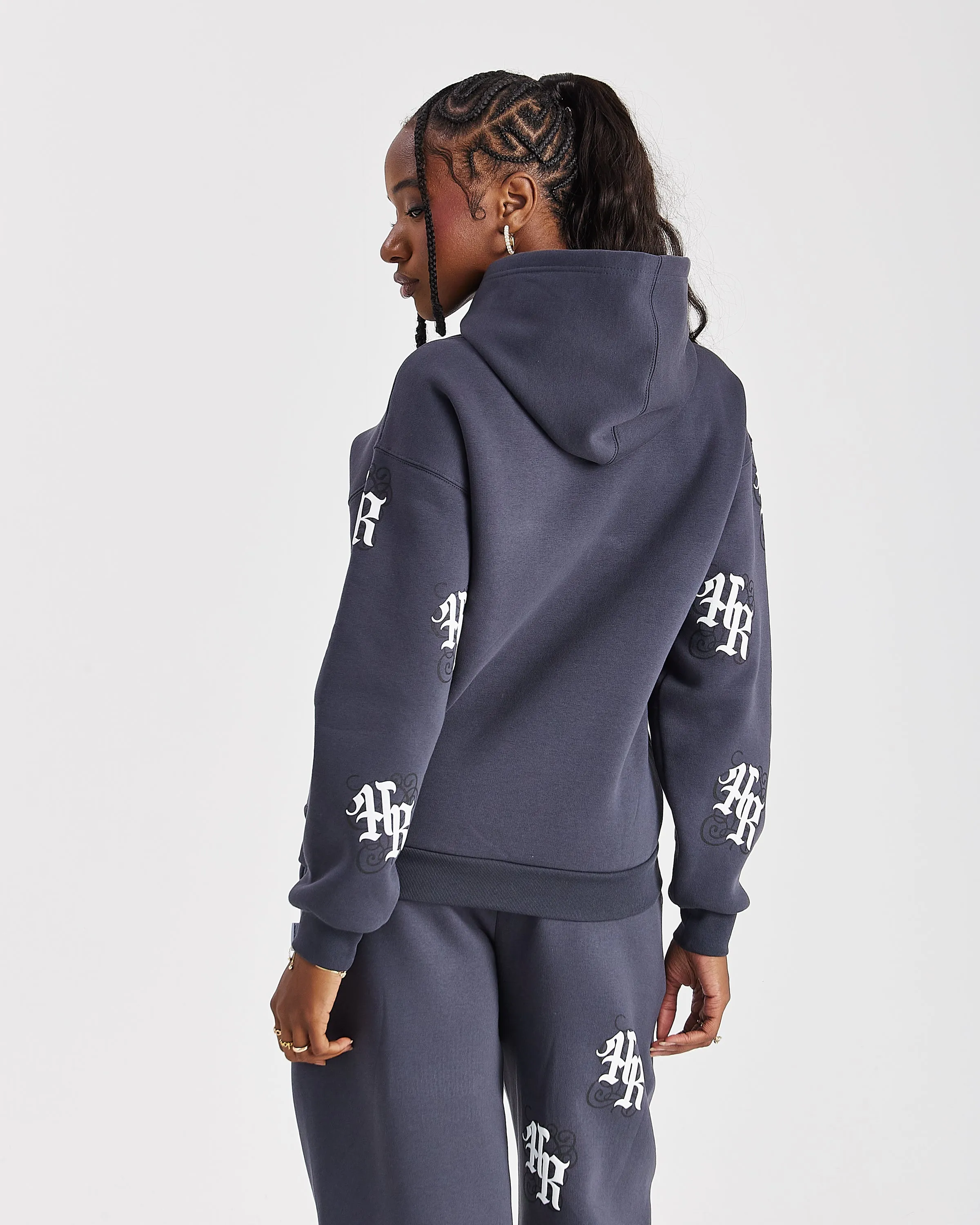 Onyx Oversized Hoodie - Grey/White sold by Hoodrich product image thumbnail 2
