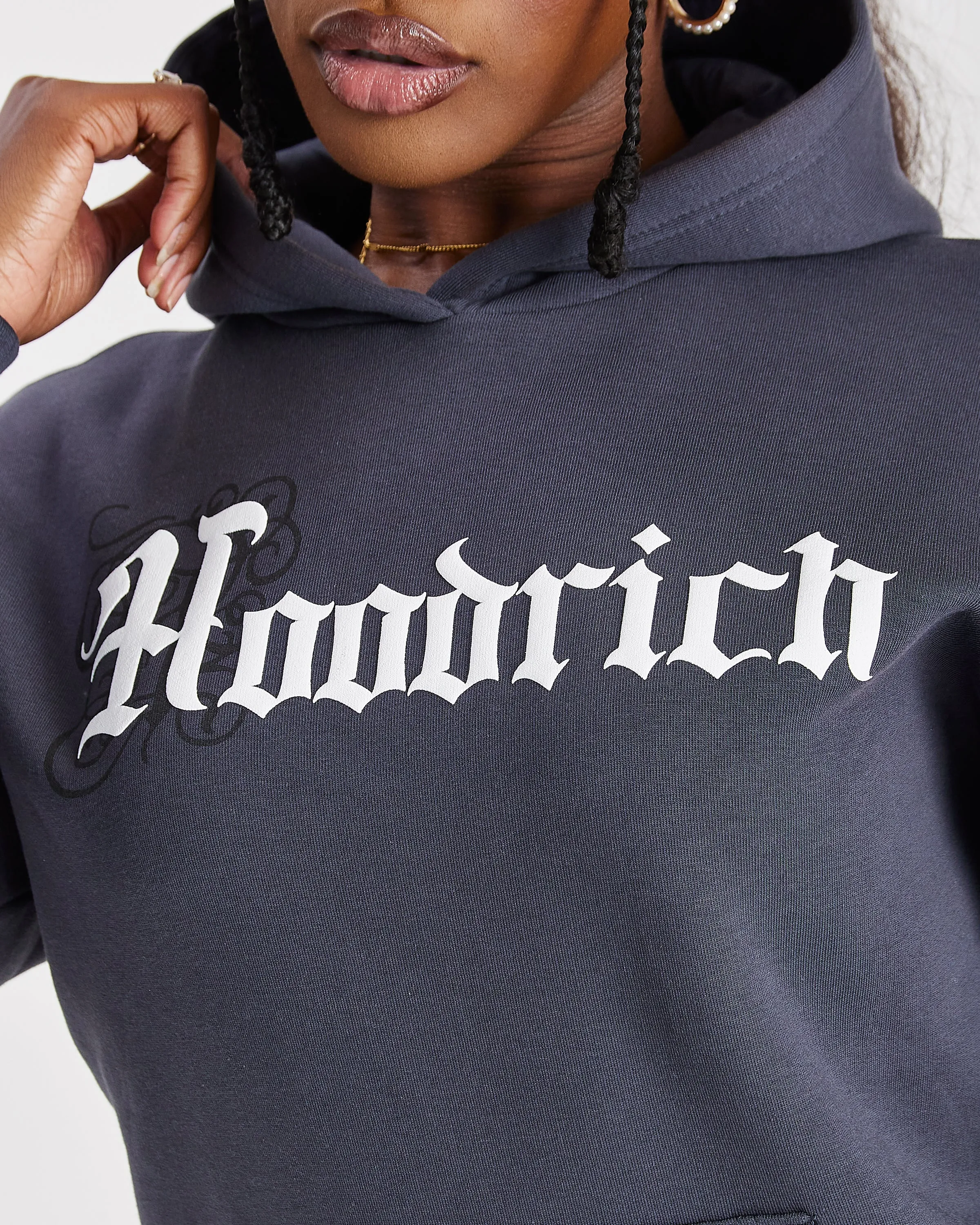 Onyx Oversized Hoodie - Grey/White sold by Hoodrich product image thumbnail 5