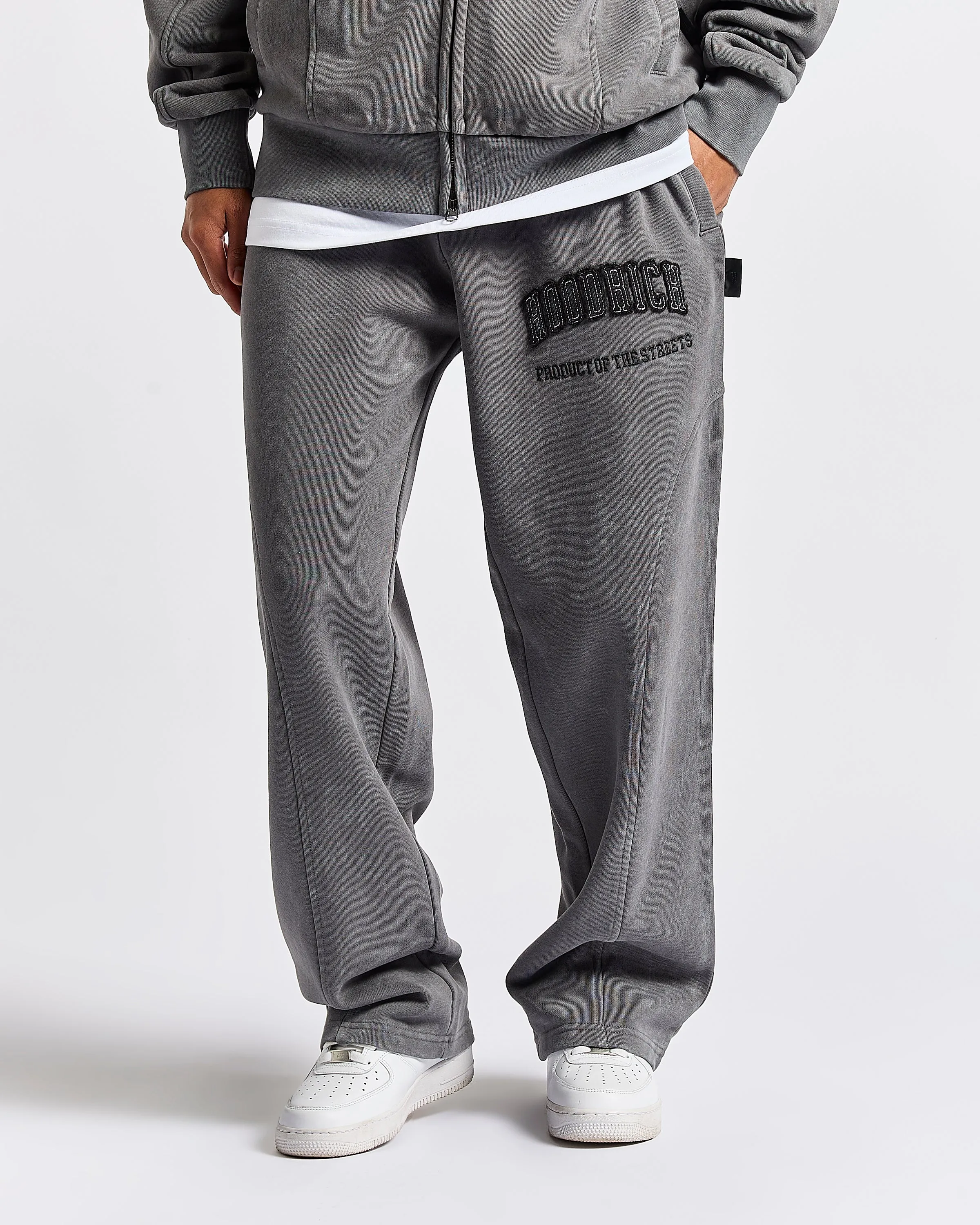 Cursed Oversized Wide Leg Jogger - Grey Wash/Black sold by Hoodrich product image thumbnail 3