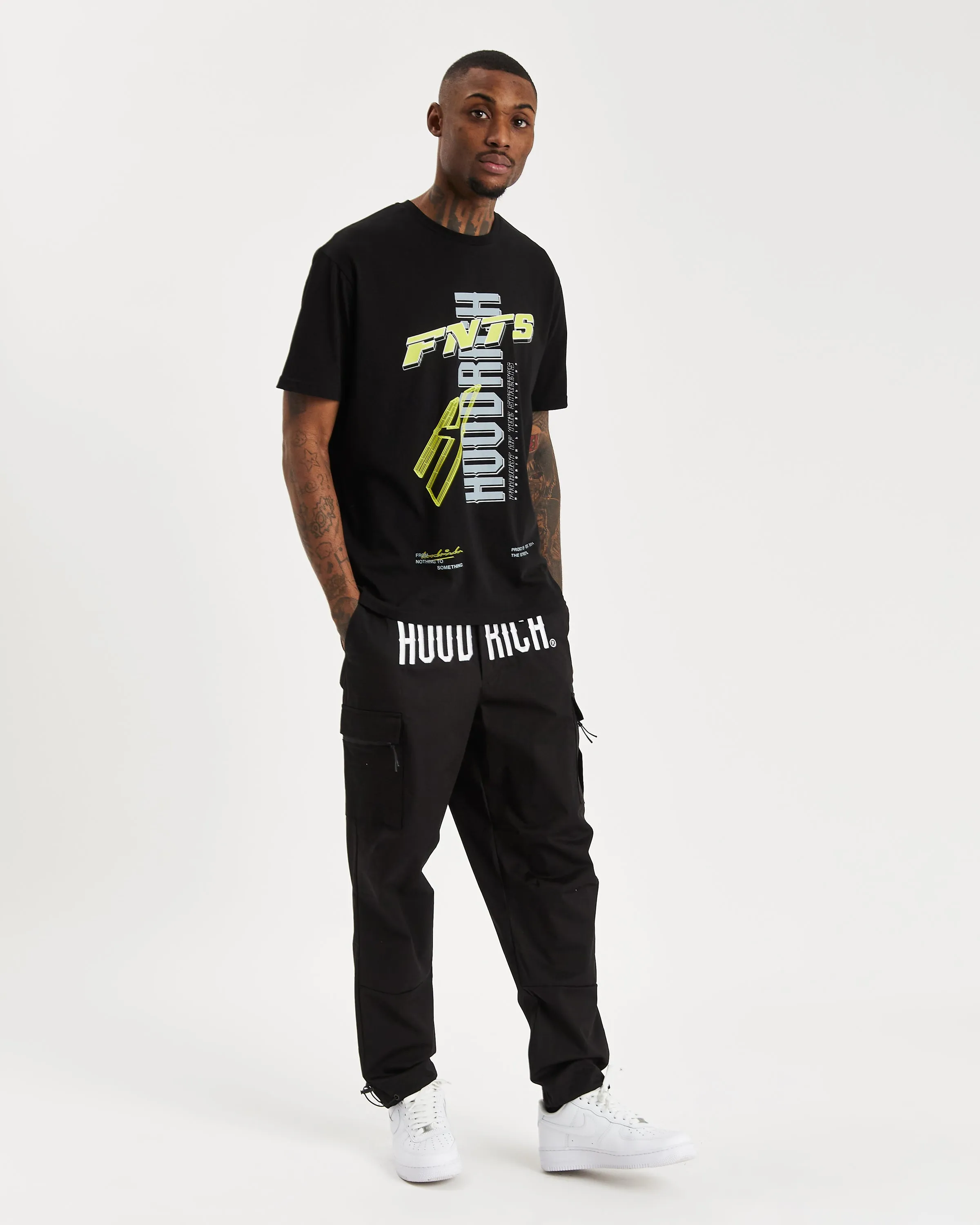 OG Trek Cargo Pants - Black/White sold by Hoodrich product image thumbnail 3