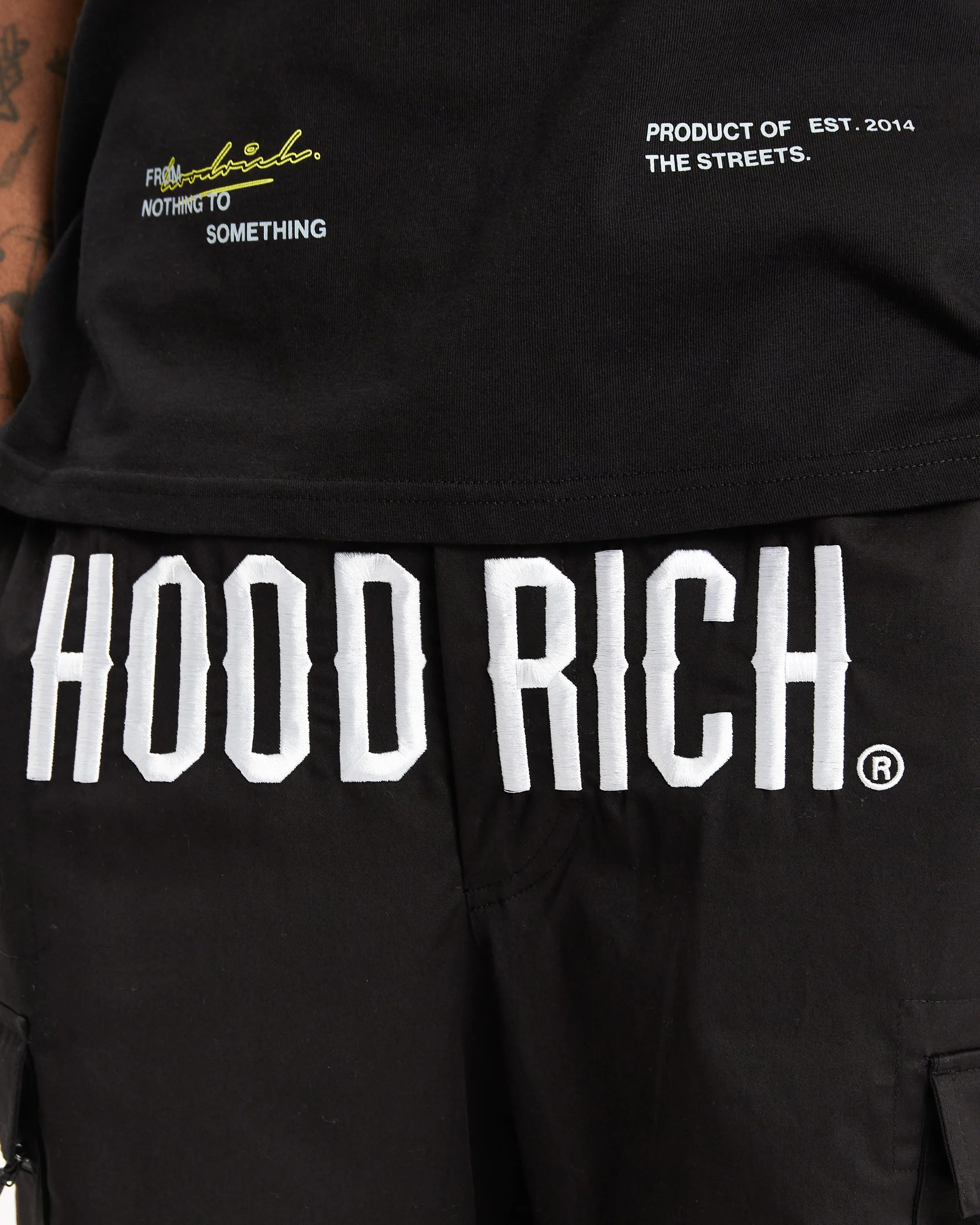 OG Trek Cargo Pants - Black/White sold by Hoodrich product image thumbnail 5