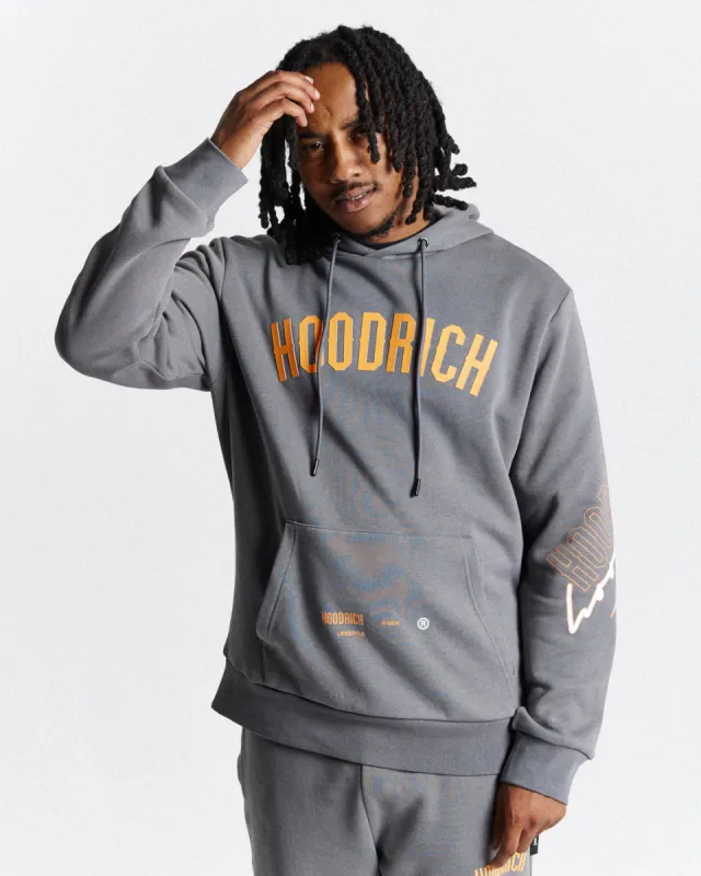 Caliber Hoodie - Grey/Orange/White made by Hoodrich