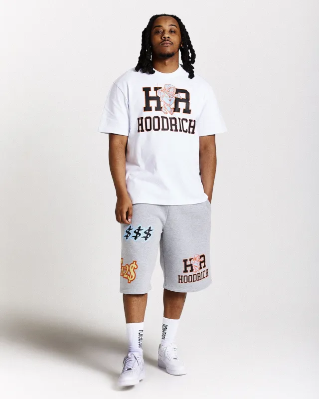 Loony Oversized Shorts - Dark Grey/White sold by Hoodrich