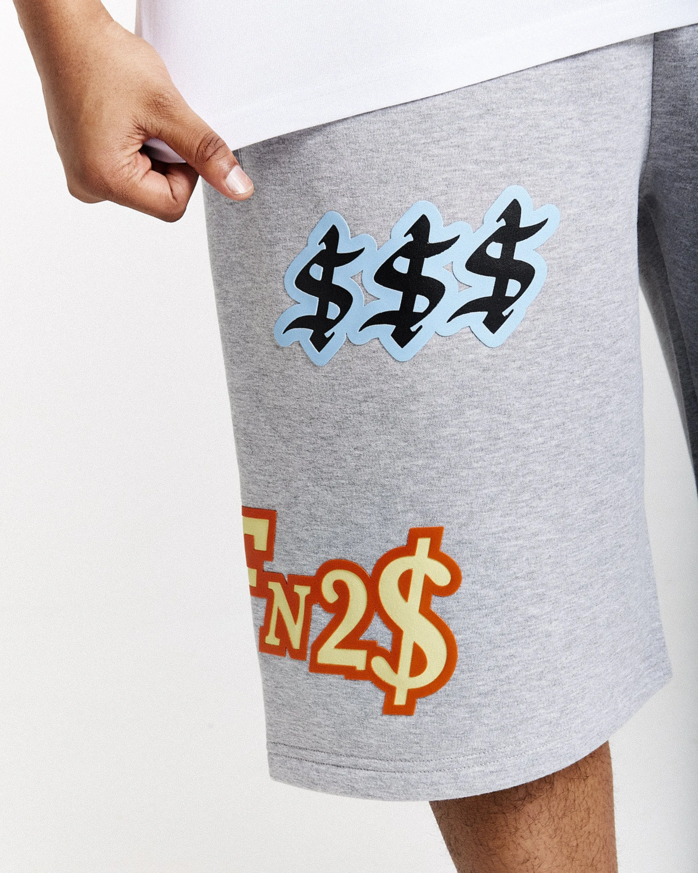 Loony Oversized Shorts - Dark Grey/White sold by Hoodrich product image thumbnail 4