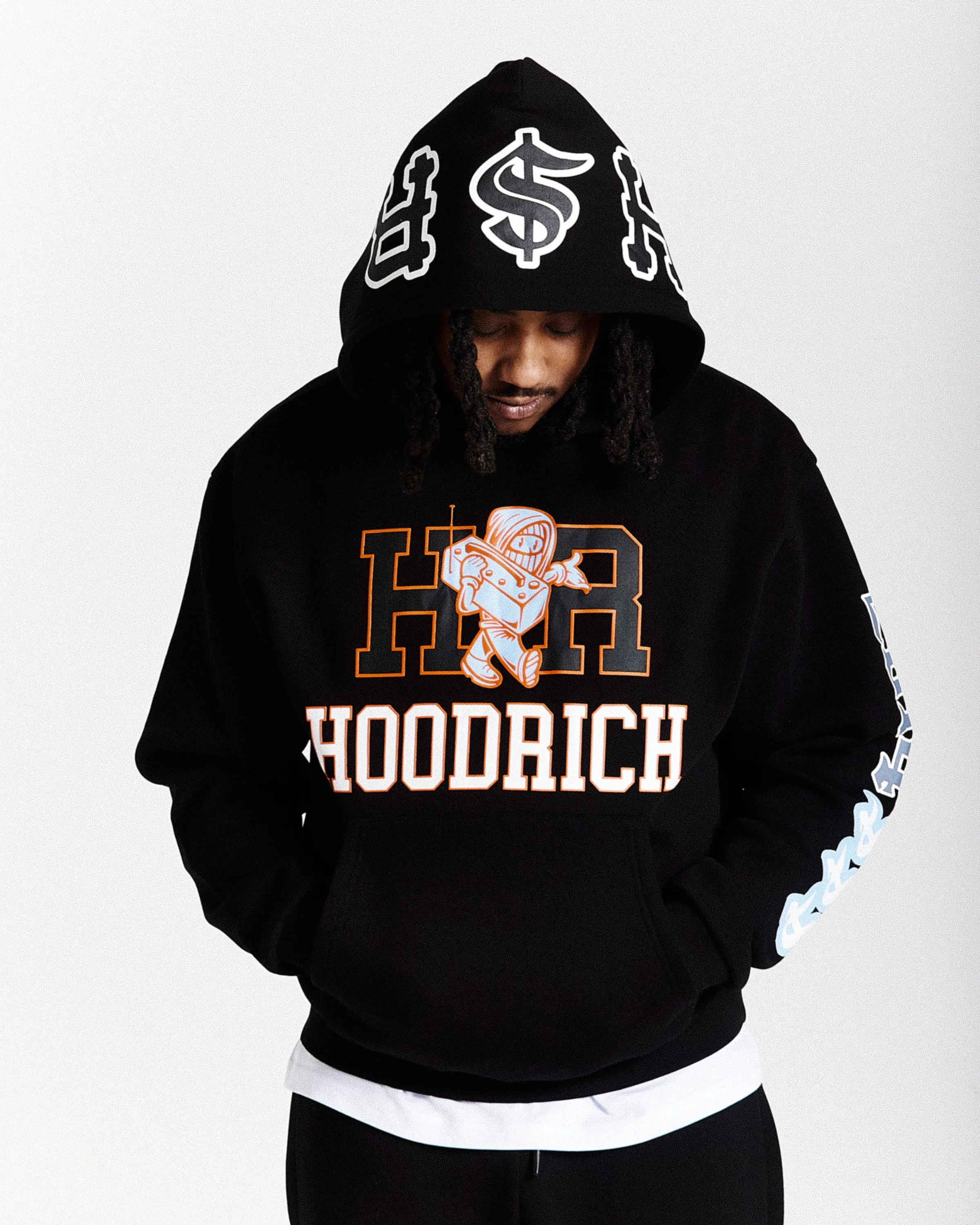 Loony Oversized Hoodie - Black/White sold by Hoodrich