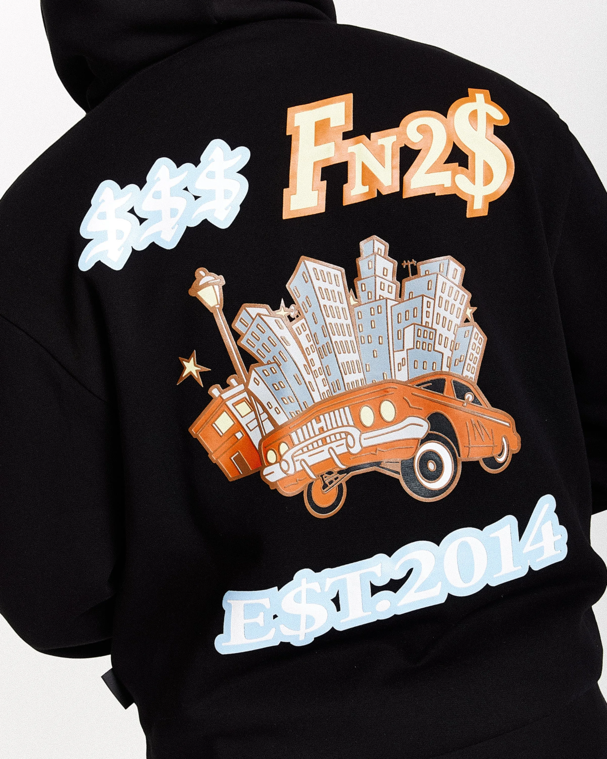 Loony Oversized Hoodie - Black/White sold by Hoodrich product image thumbnail 2