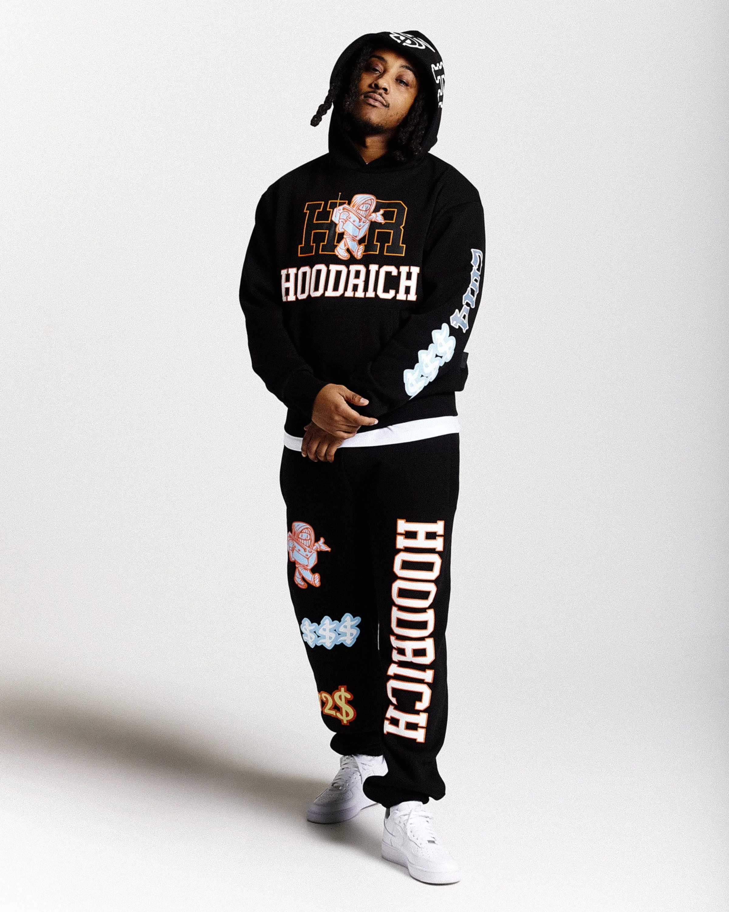 Loony Oversized Hoodie - Black/White sold by Hoodrich product image thumbnail 5