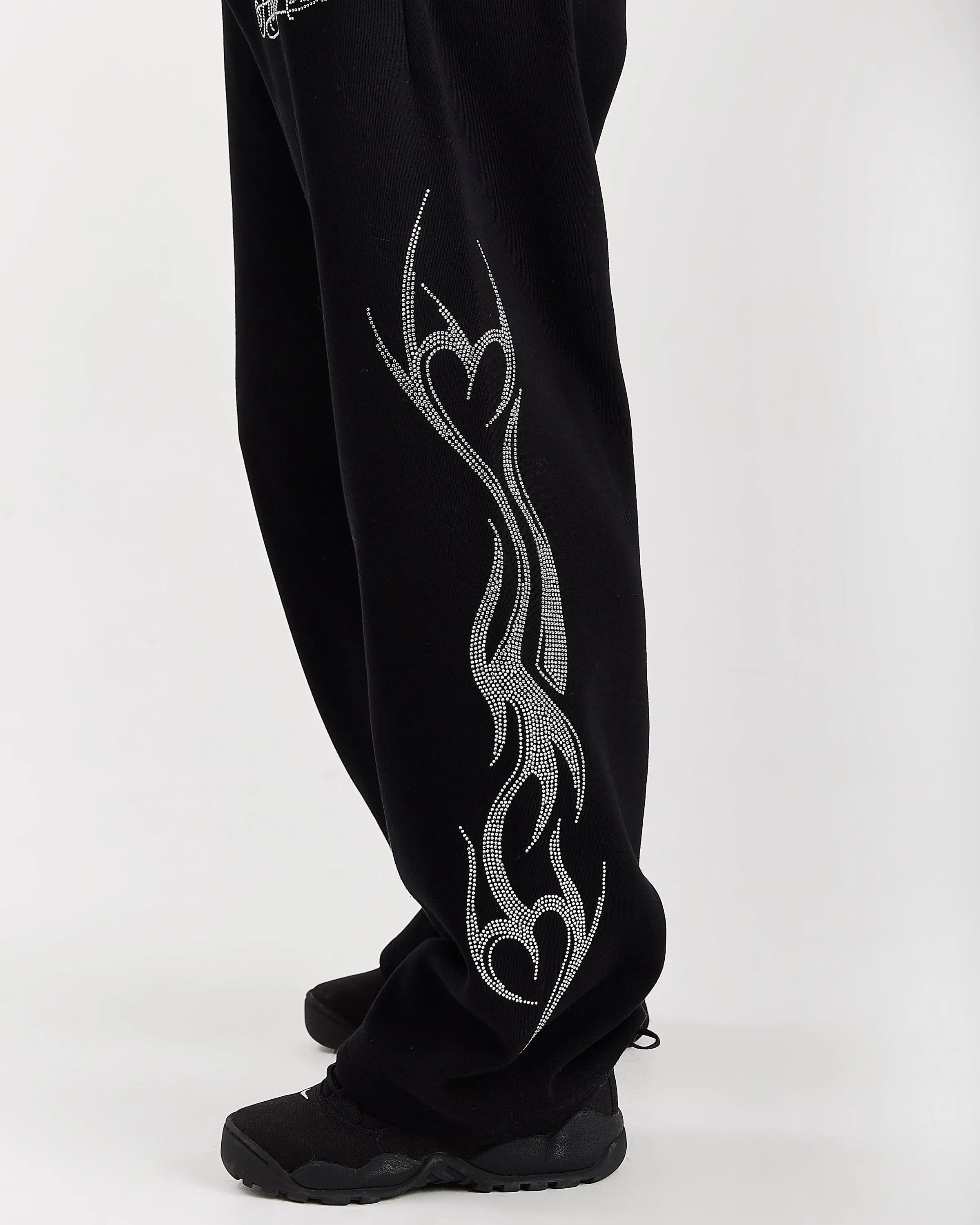 Morpho Oversized Wide Leg Joggers - Black/Silver sold by Hoodrich product image thumbnail 4