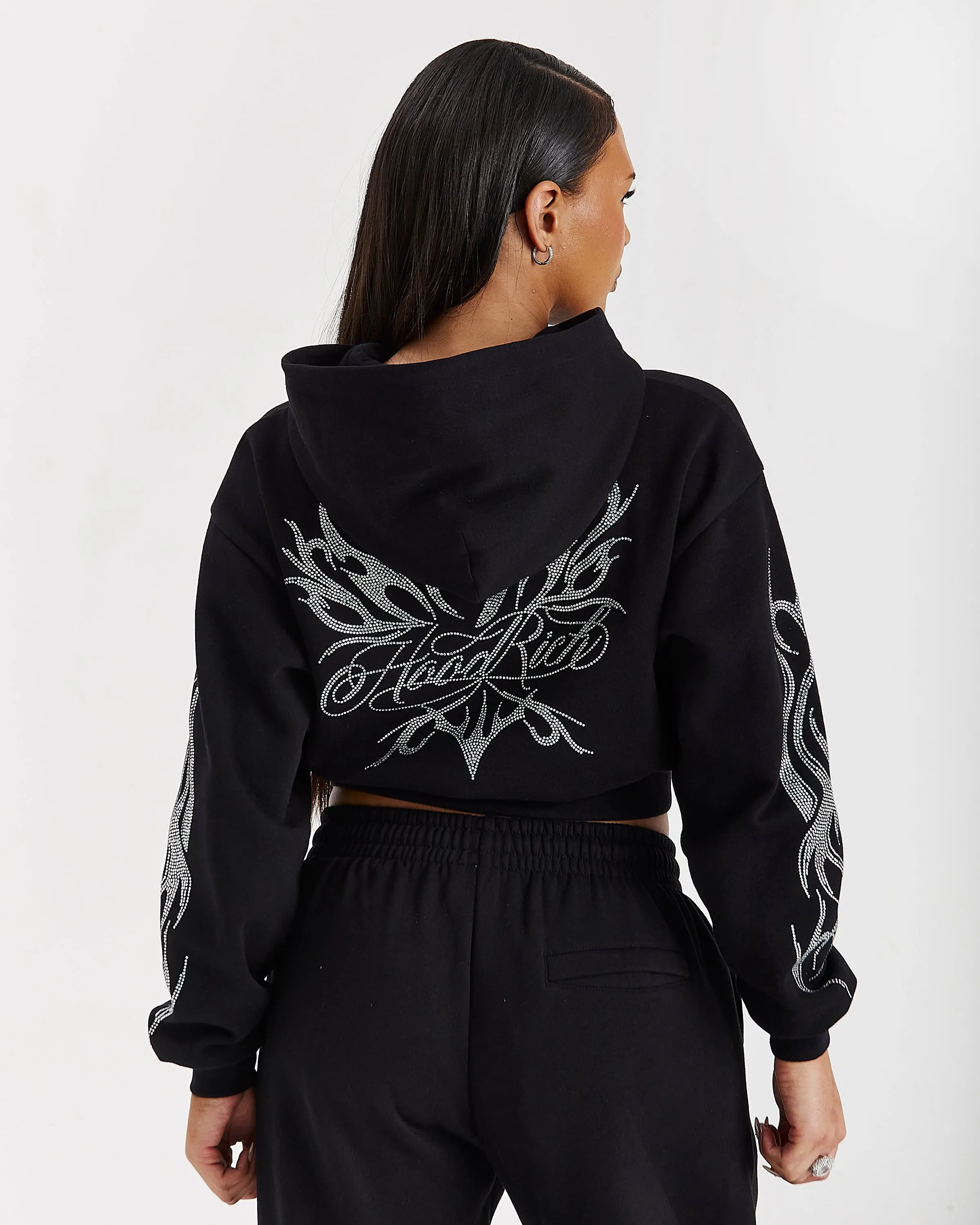 Morpho Boxy Hoodie - Black/Silver sold by Hoodrich product image thumbnail 2