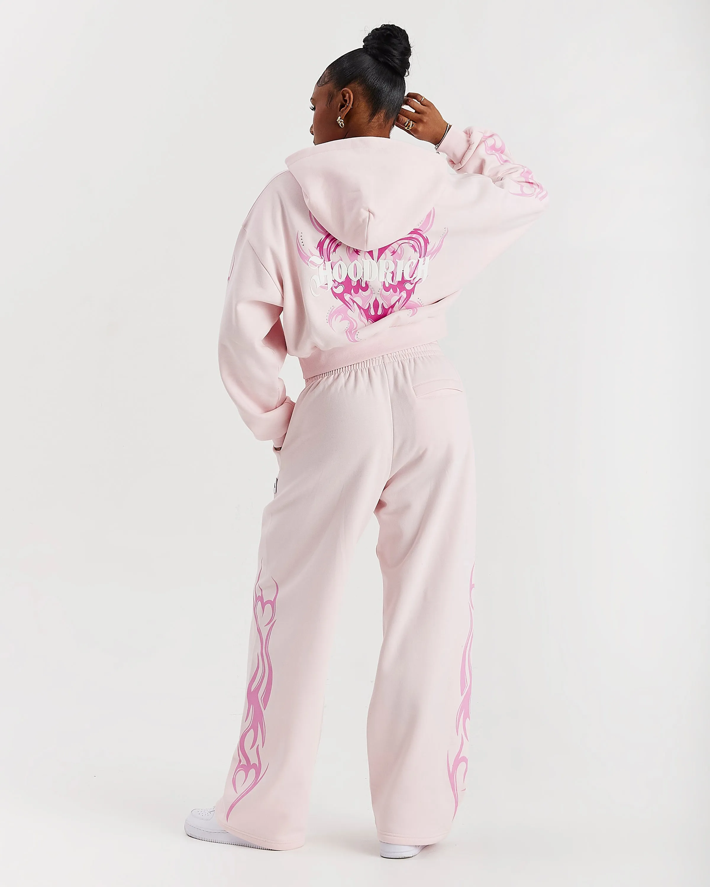 Flux Oversized Wide Leg Joggers - Pink sold by Hoodrich product image thumbnail 5