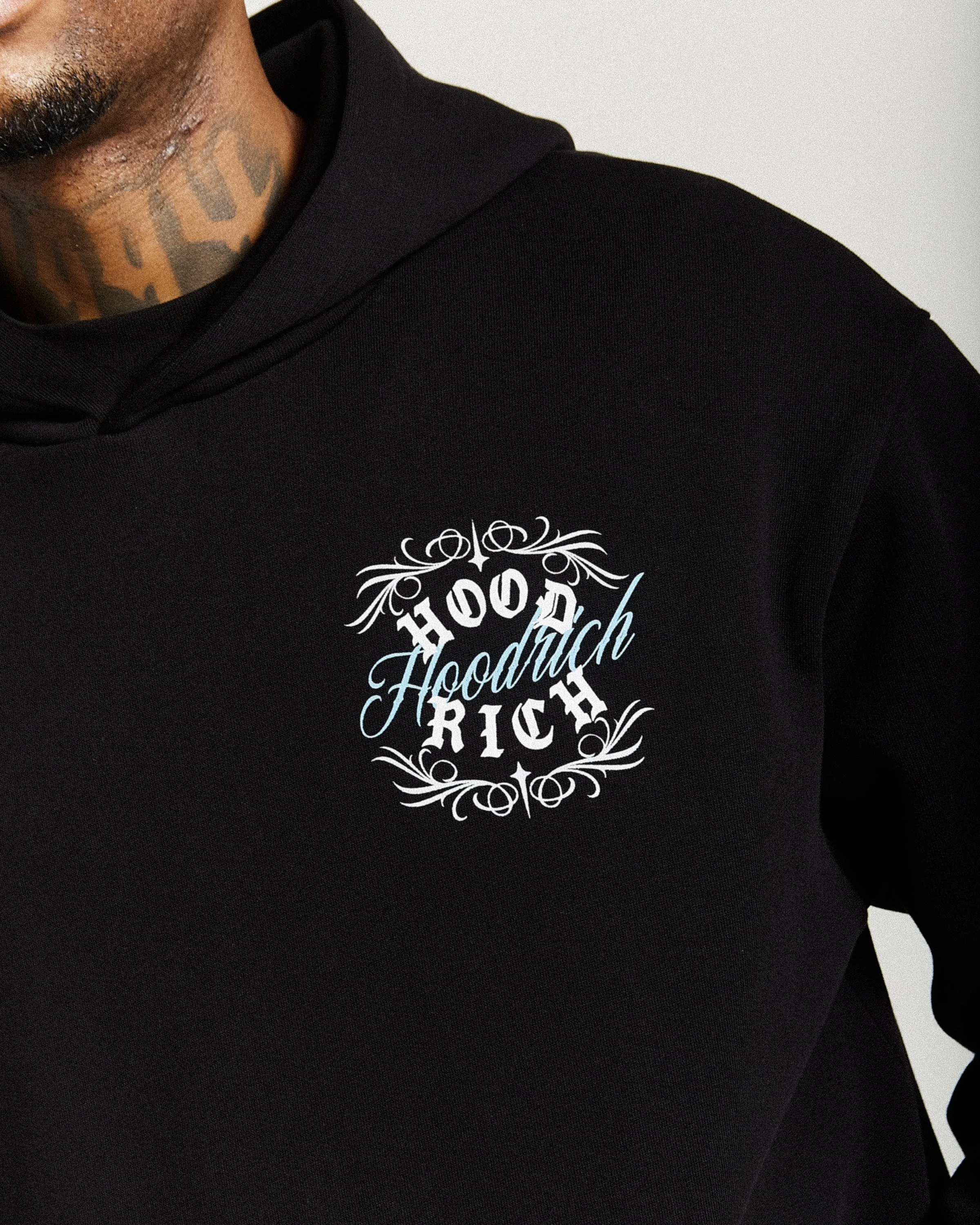 Rito Oversized Hoodie - Black/White/Blue sold by Hoodrich product image thumbnail 3