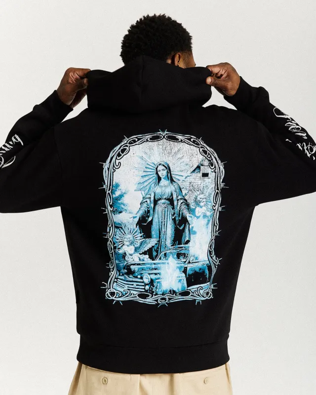 Rito Oversized Hoodie - Black/White/Blue sold by Hoodrich