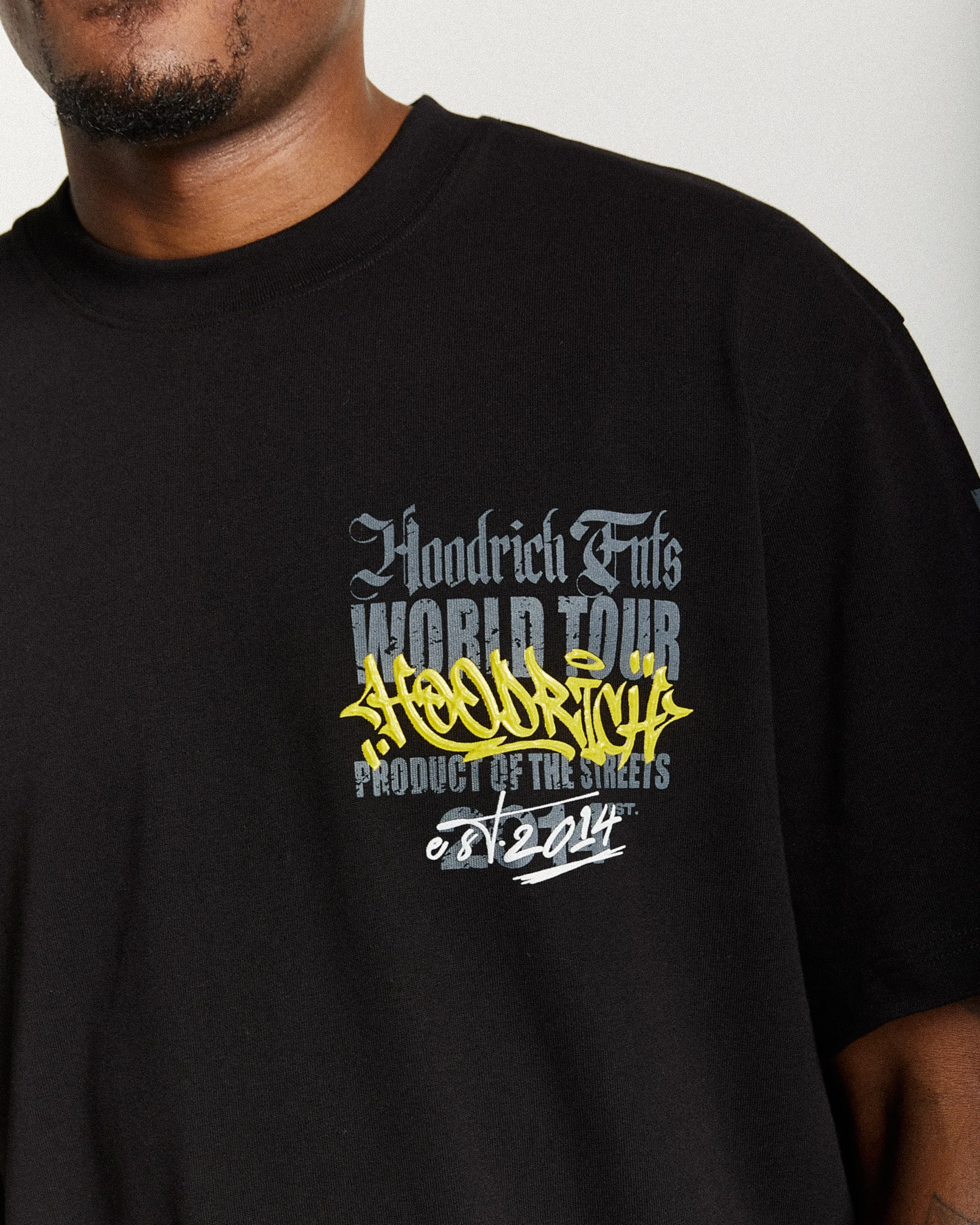 Stamp Tour Oversized T-Shirt - Black/Grey/Yellow sold by Hoodrich product image thumbnail 3