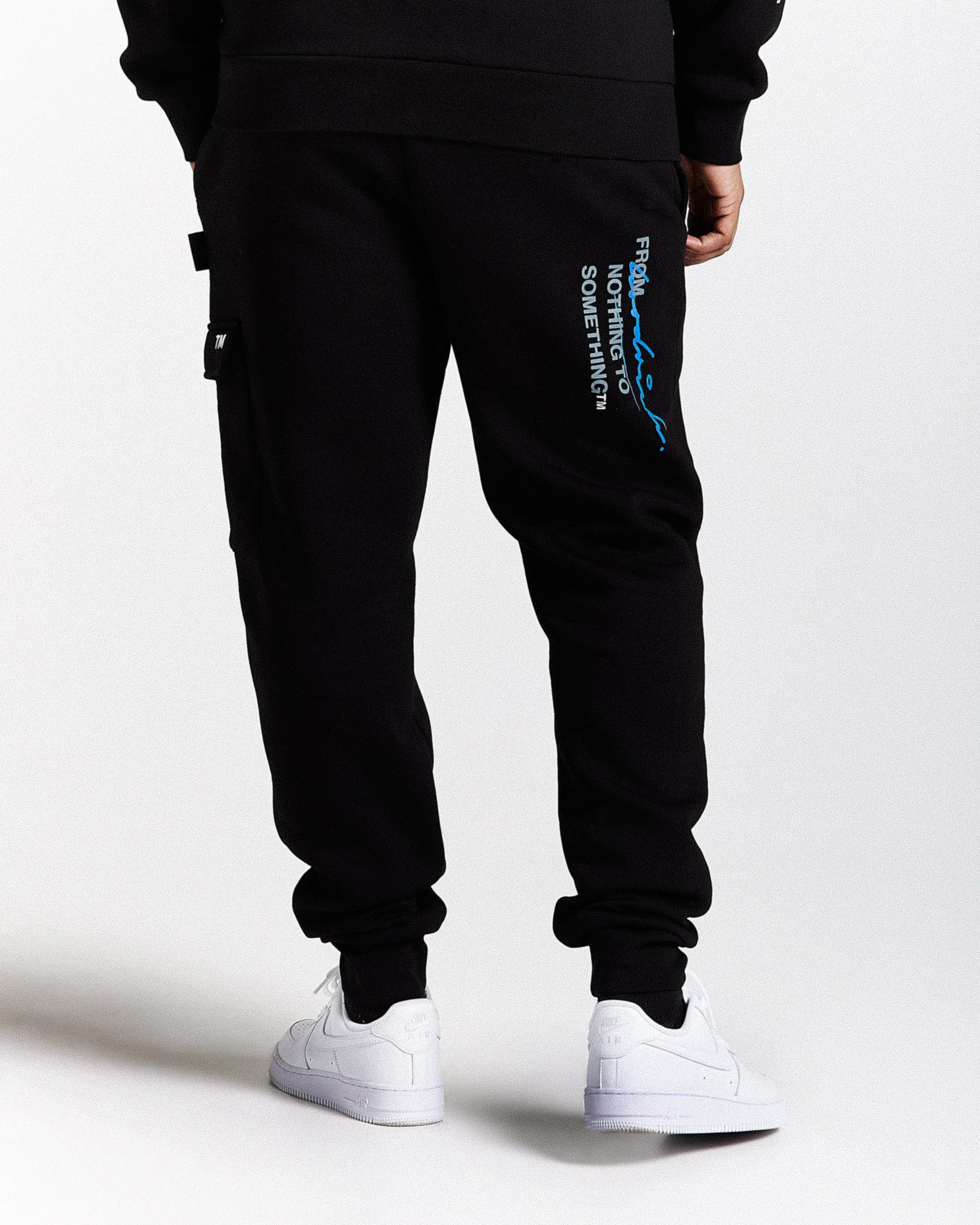 Flames Joggers - Black/White/Blue sold by Hoodrich product image thumbnail 5