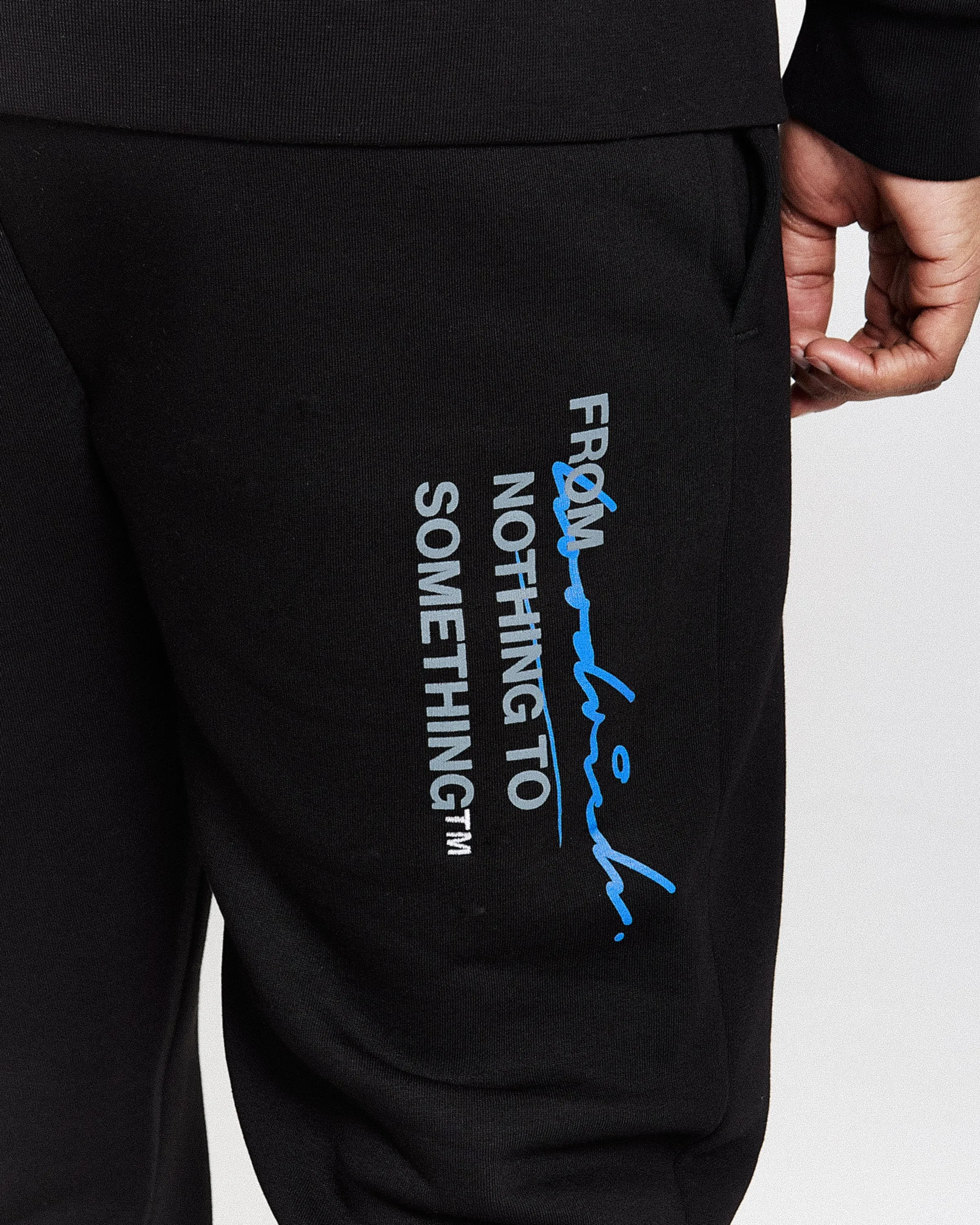 Flames Joggers - Black/White/Blue sold by Hoodrich product image thumbnail 4
